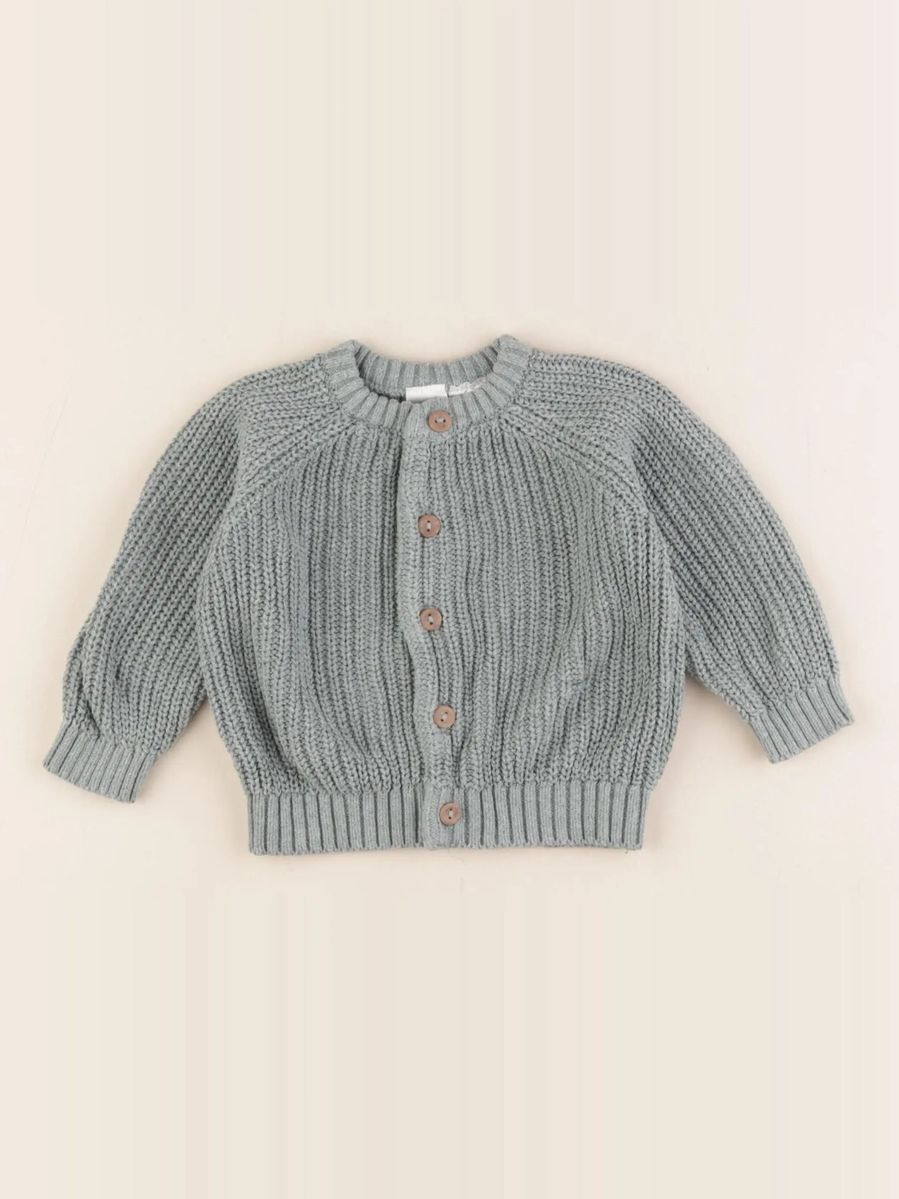 H&M - gilet vert - 2/4 mois