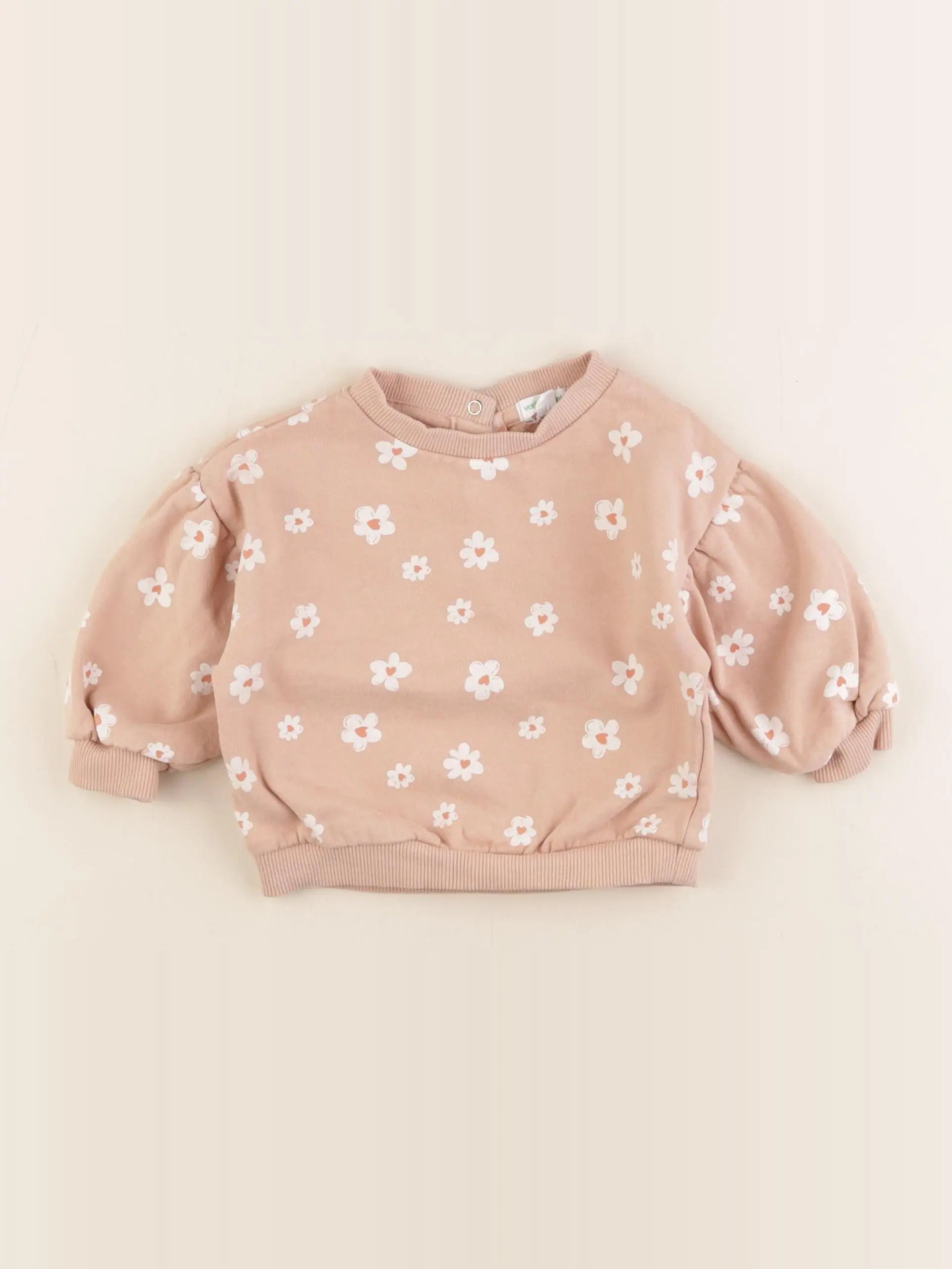 Vertbaudet - sweat rose - 6 mois