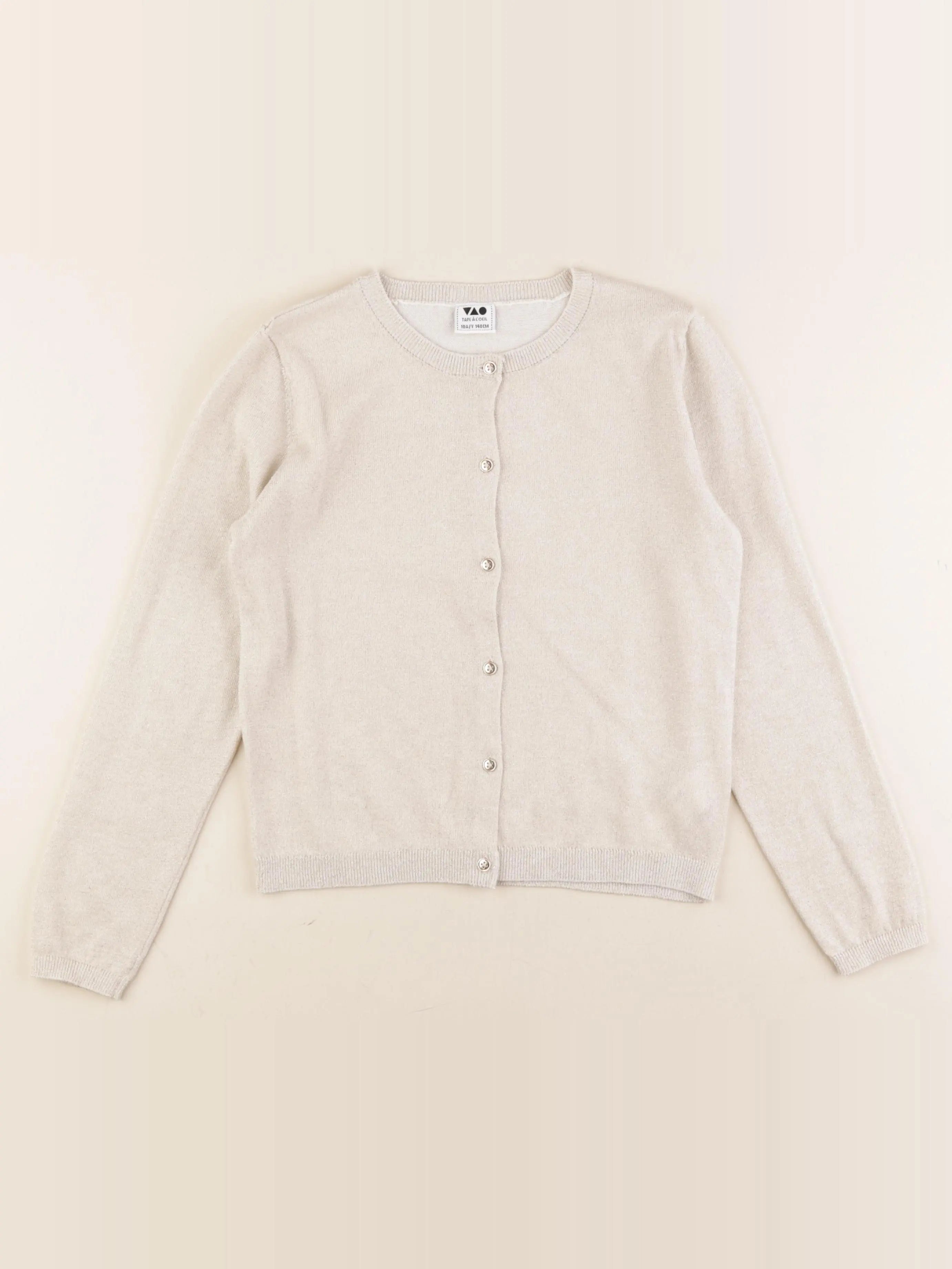 Tape à l'oeil - gilet beige, or - 10 ans