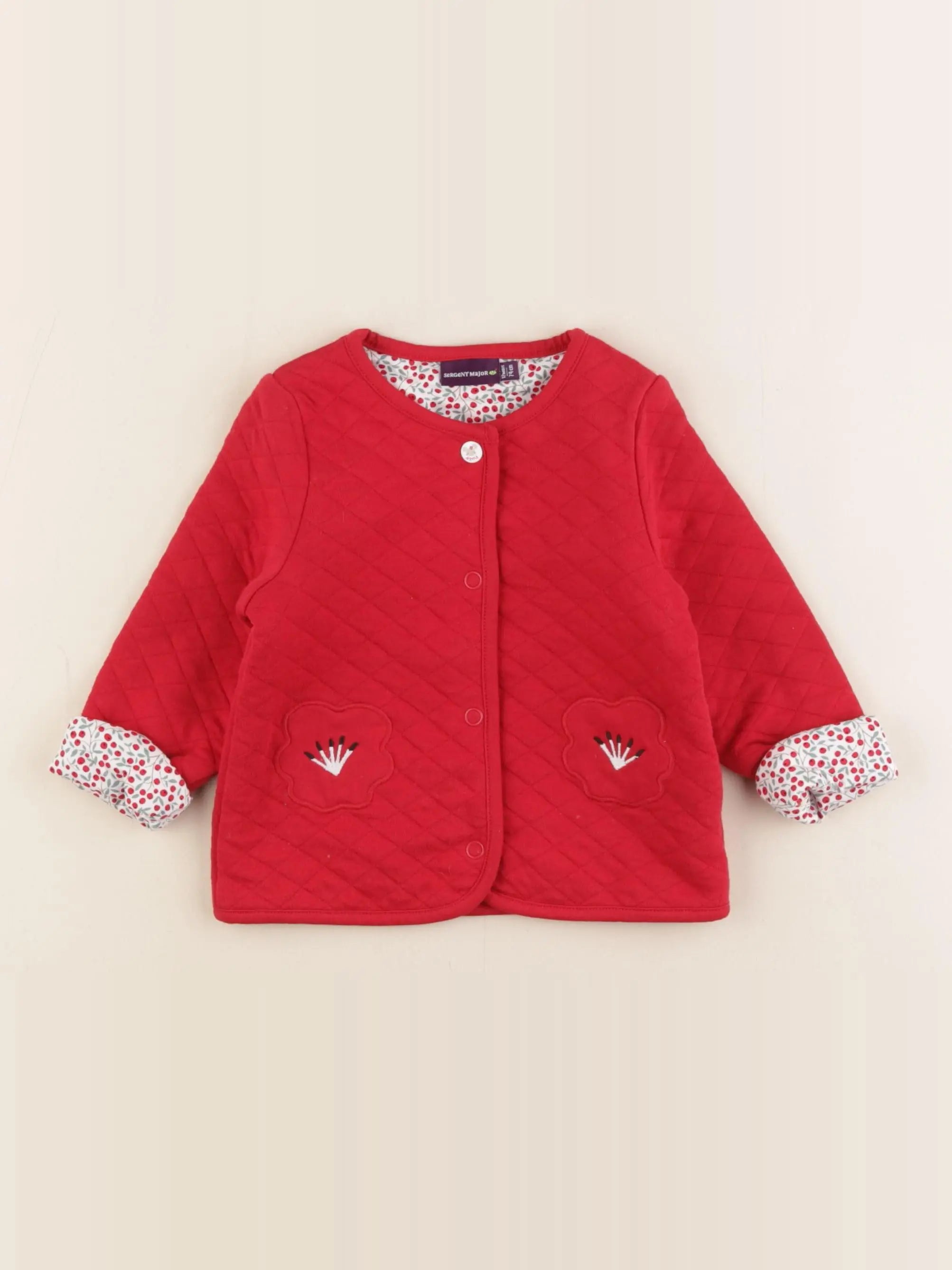 Sergent Major - sweat rouge - 12 mois