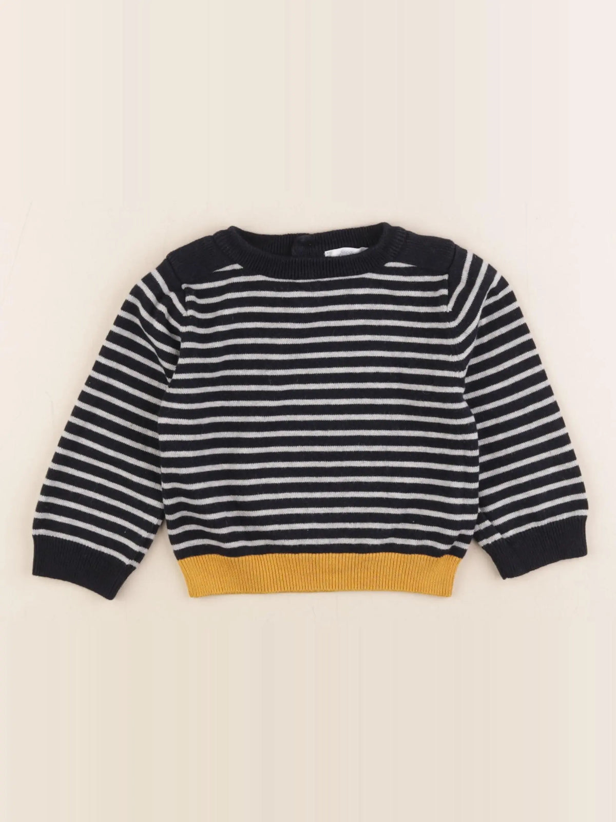 Jacadi - pull bleu, blanc - 18 mois