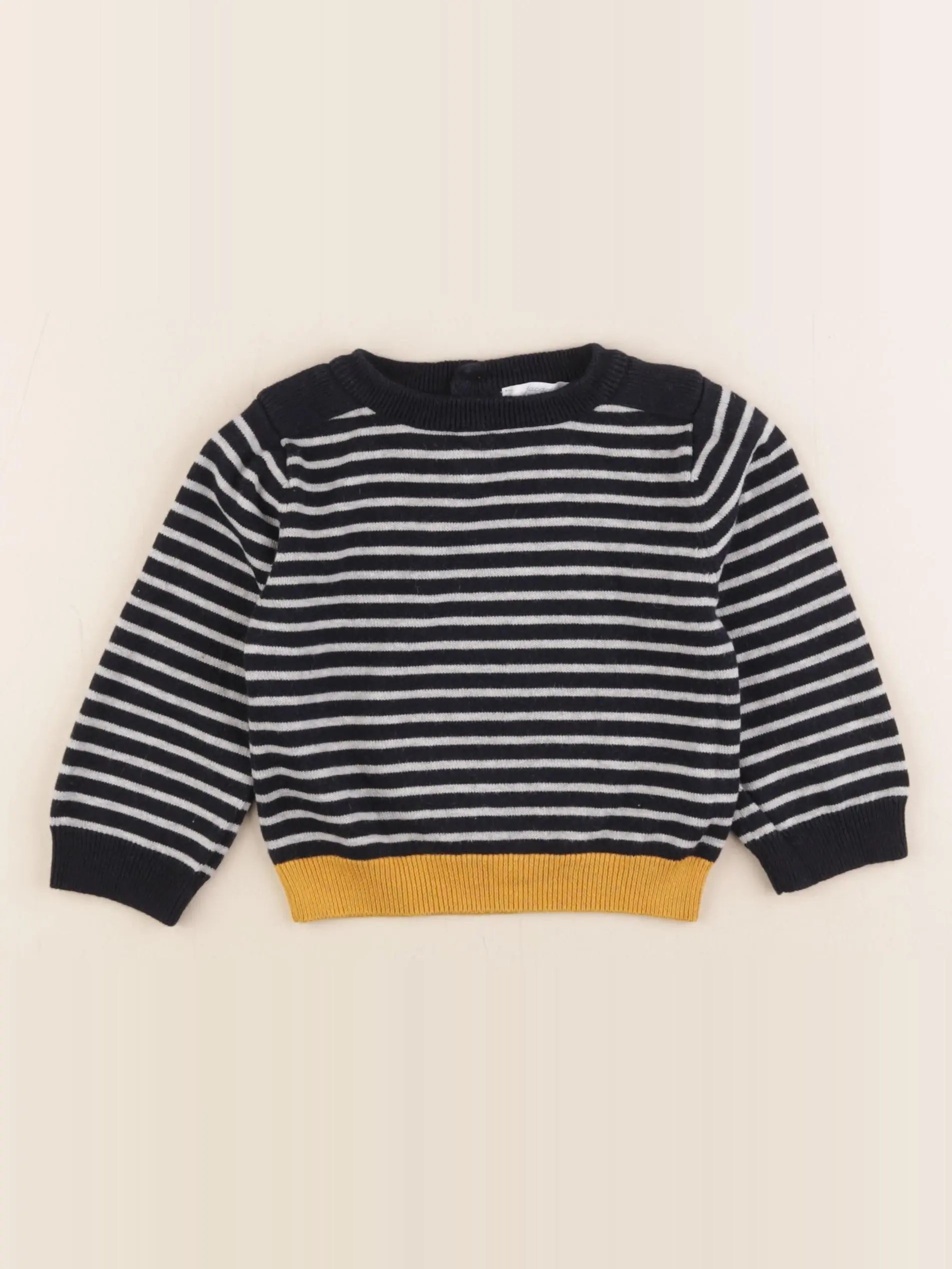 Jacadi - pull bleu, blanc - 18 mois