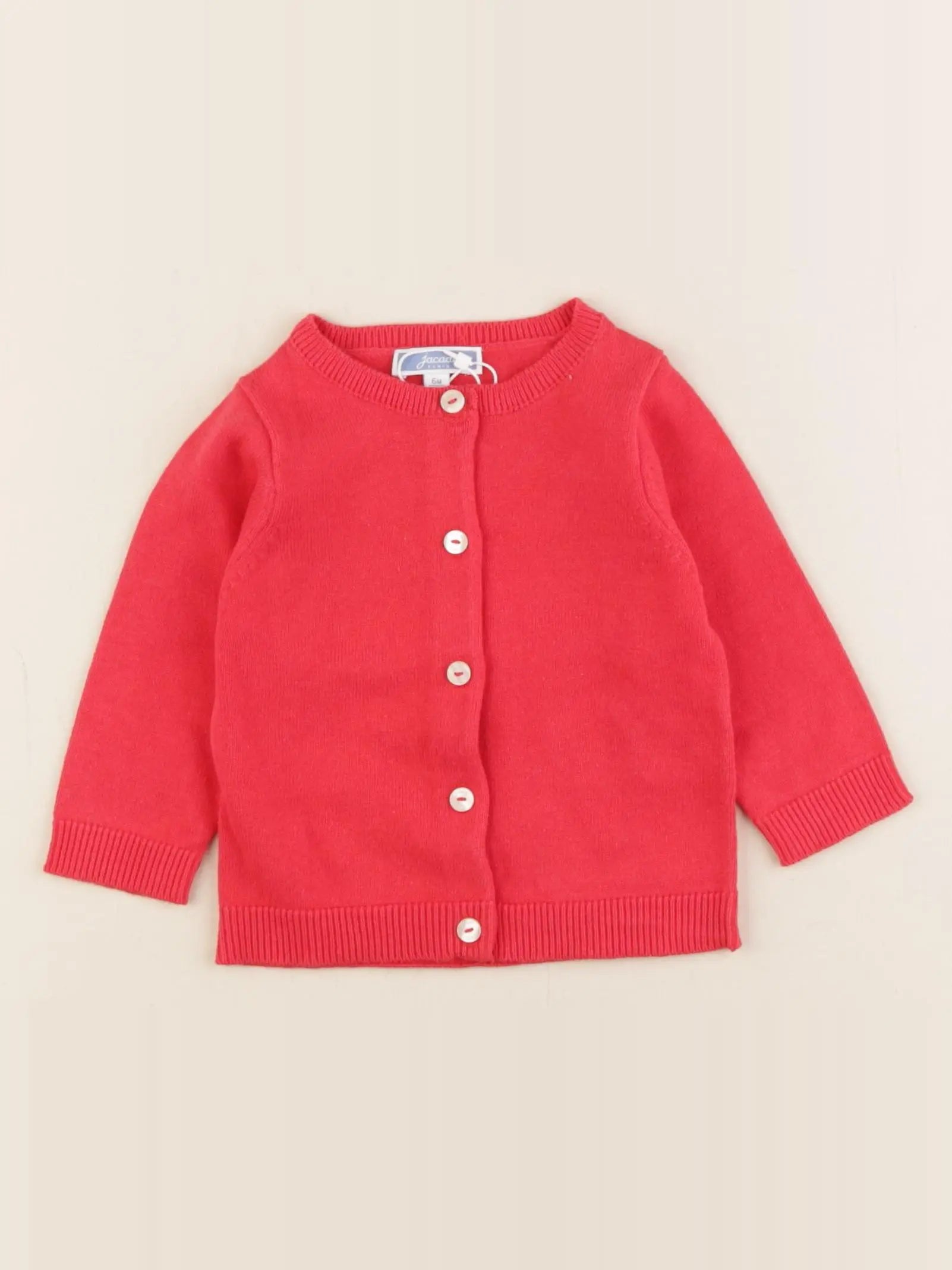 Jacadi - gilet rouge - 6 mois