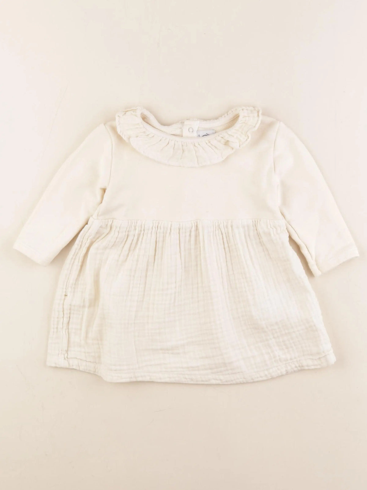 Petit Bateau - robe blanc - 18 mois