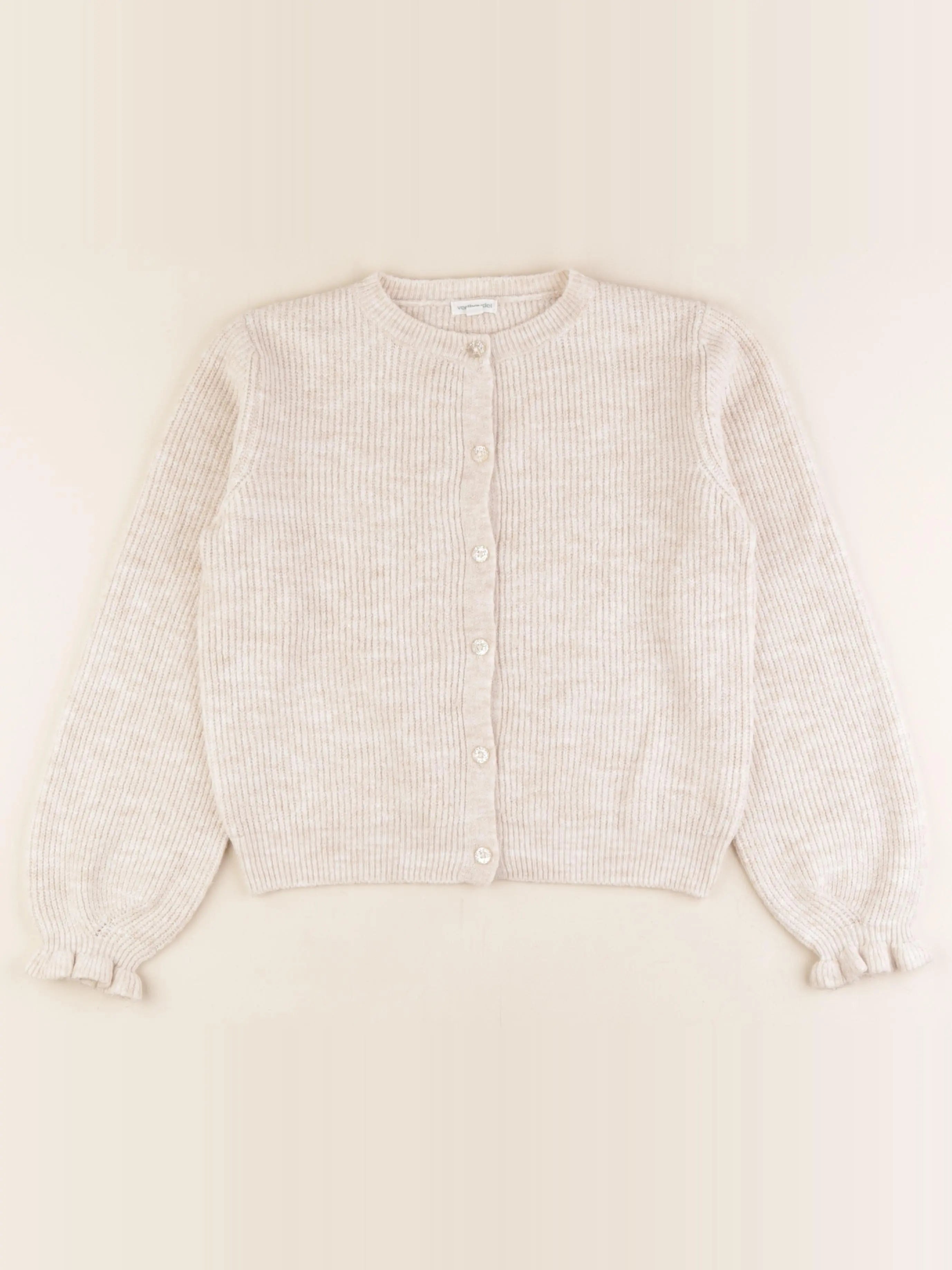 Vertbaudet - pull beige - 10 ans
