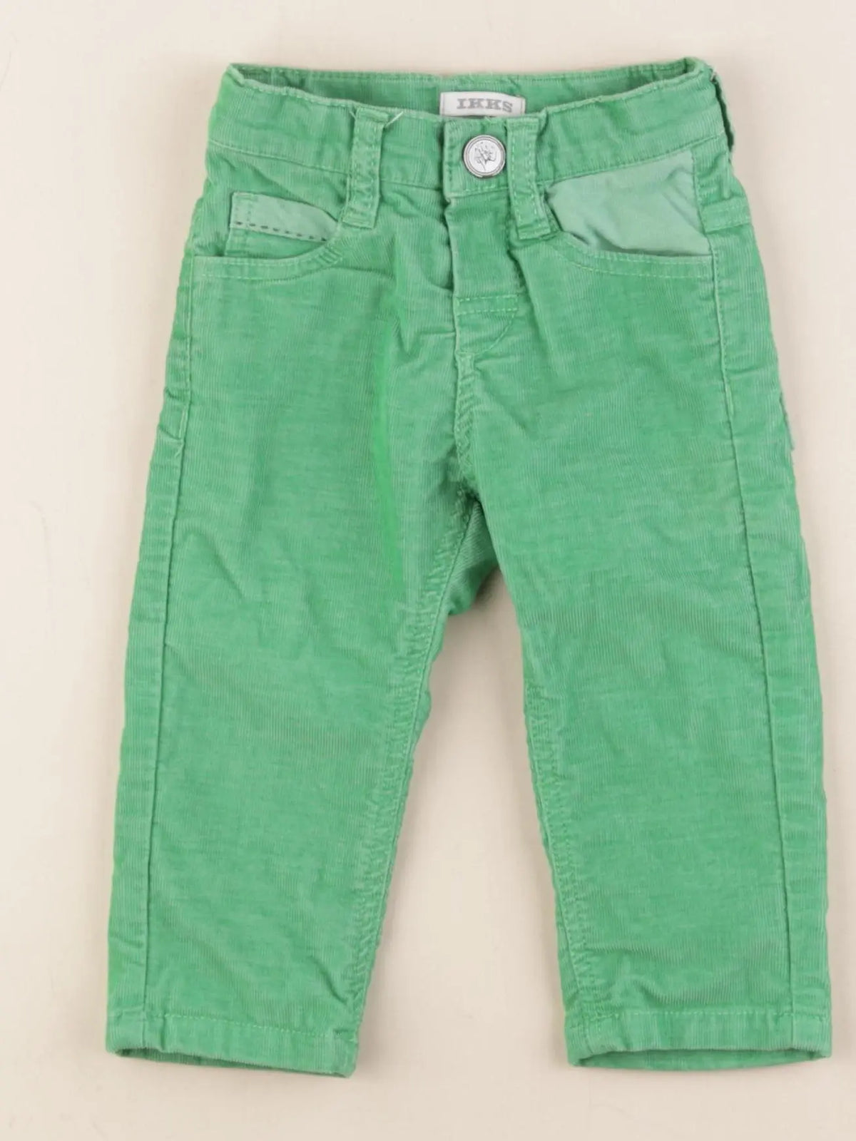 IKKS - pantalon doublé vert - 6 mois