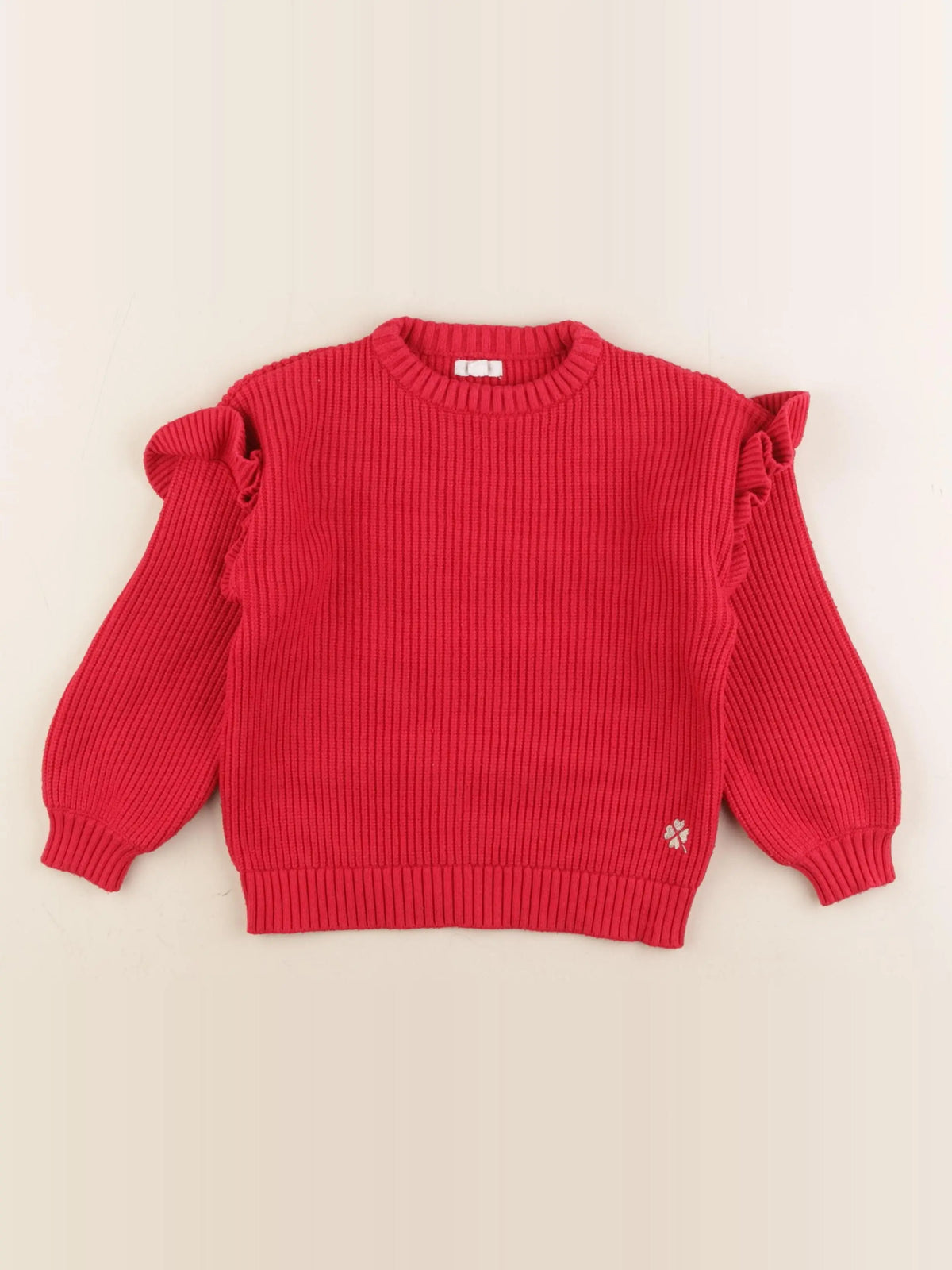 Vertbaudet - pull rouge - 6 ans
