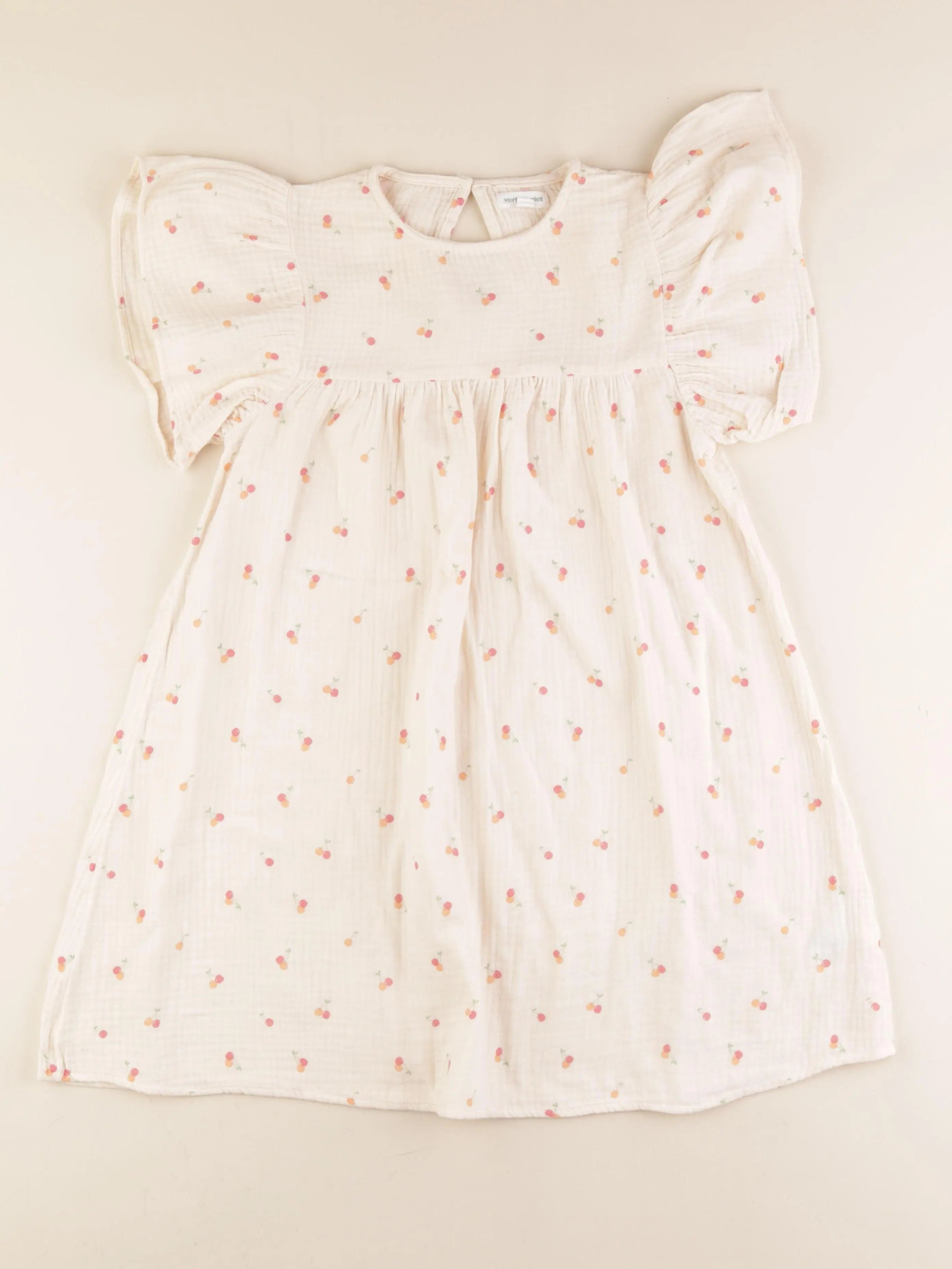 Vertbaudet - robe beige - 10 ans