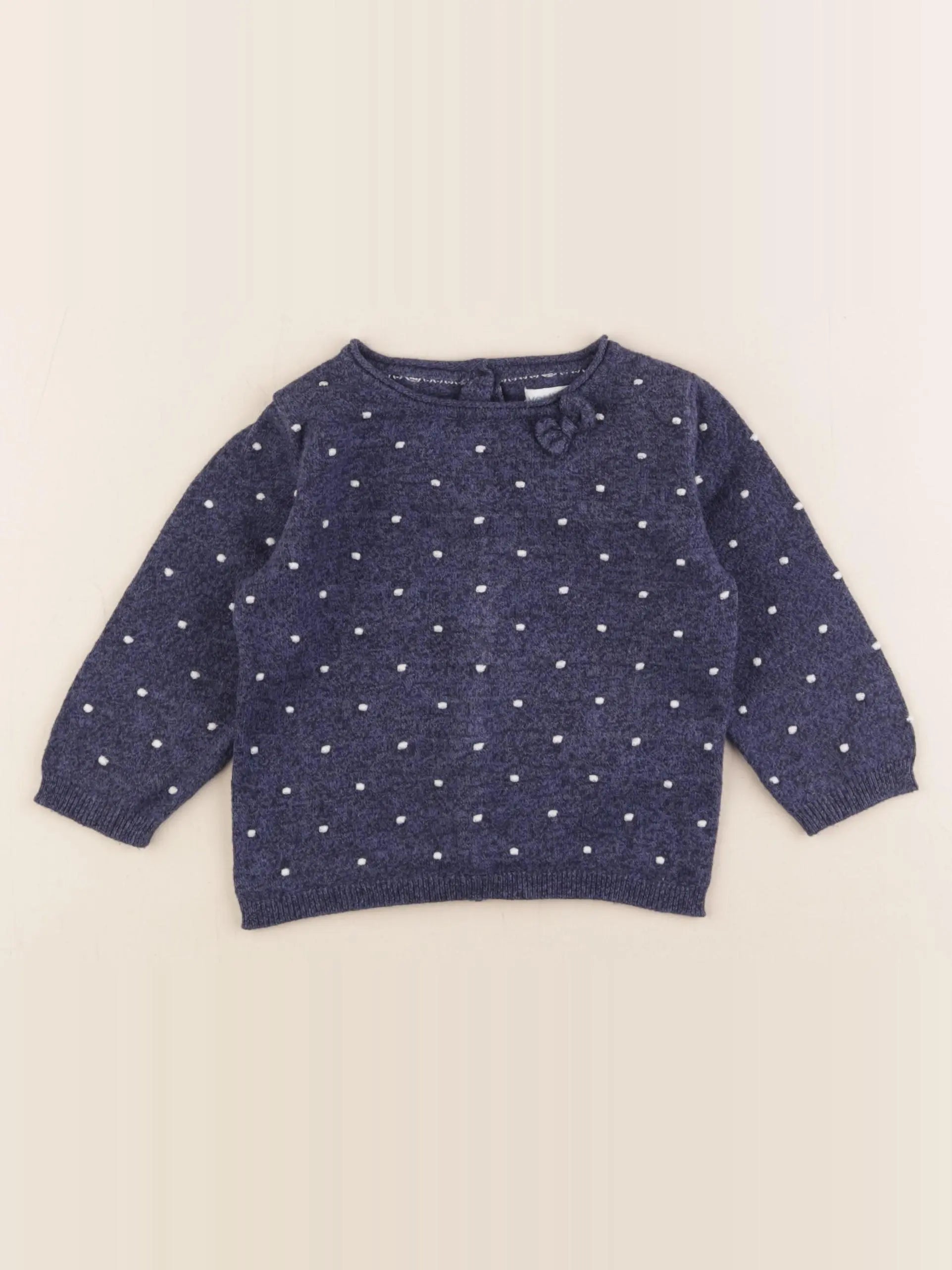 Vertbaudet - pull bleu - 12 mois