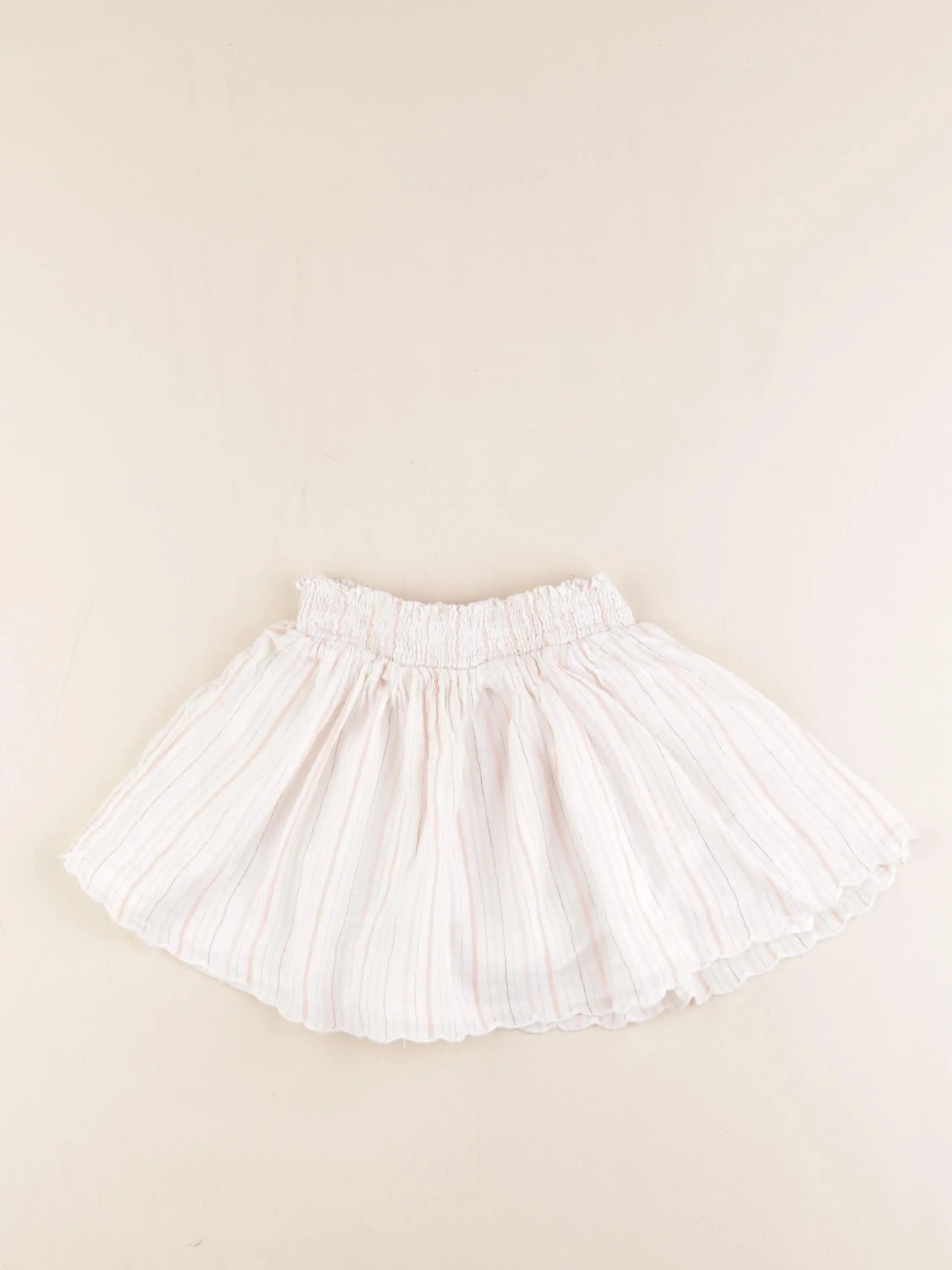 Vertbaudet - jupe blanc, rose - 5 ans