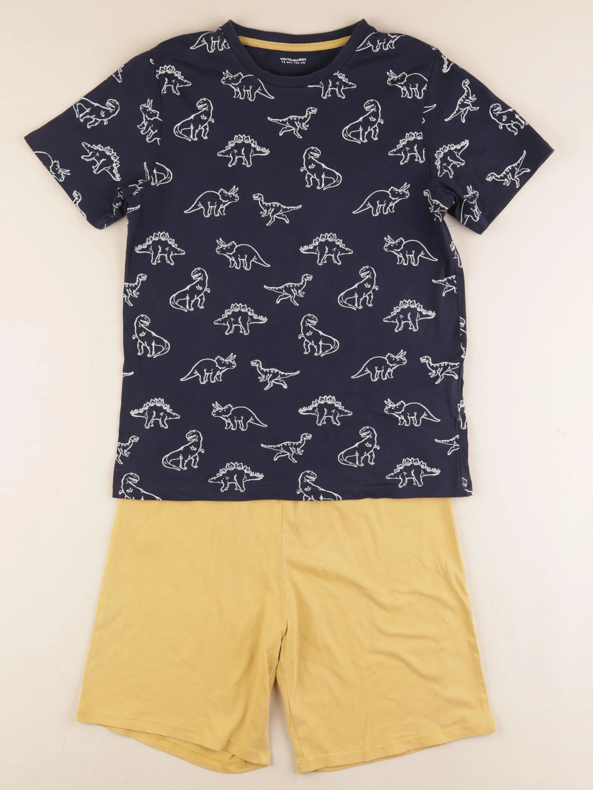 Vertbaudet - pyjama coton bleu, jaune - 12 ans