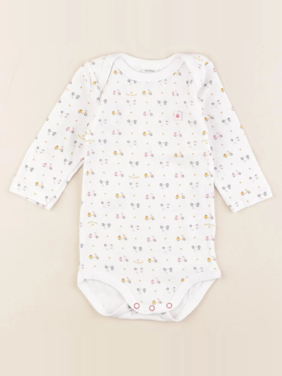 Petit Bateau - body blanc - 6 mois