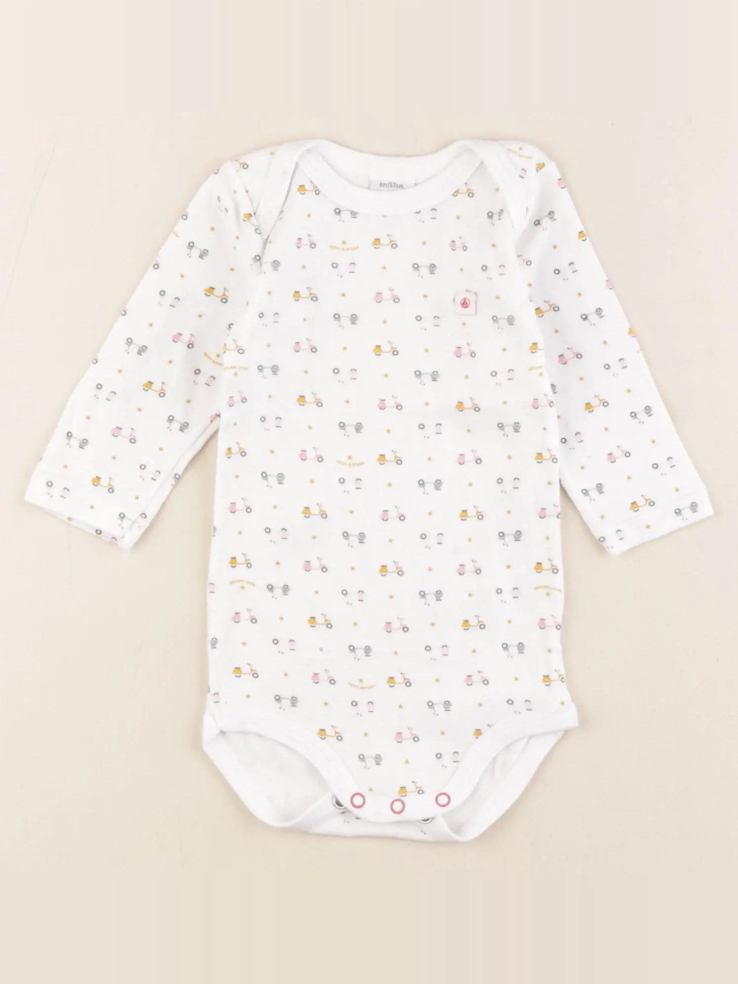 Petit Bateau - body blanc - 6 mois