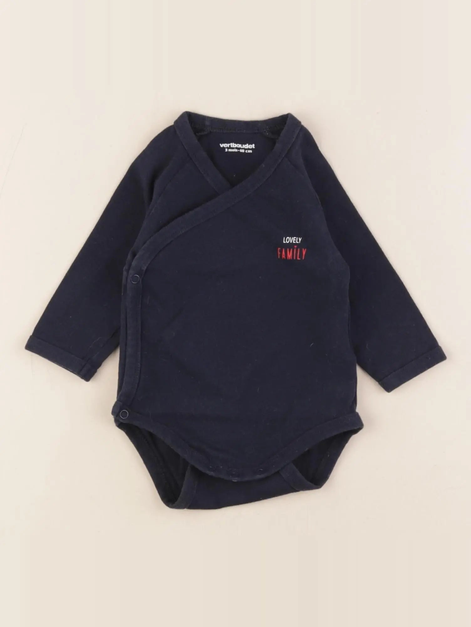 Vertbaudet - body bleu - 3 mois