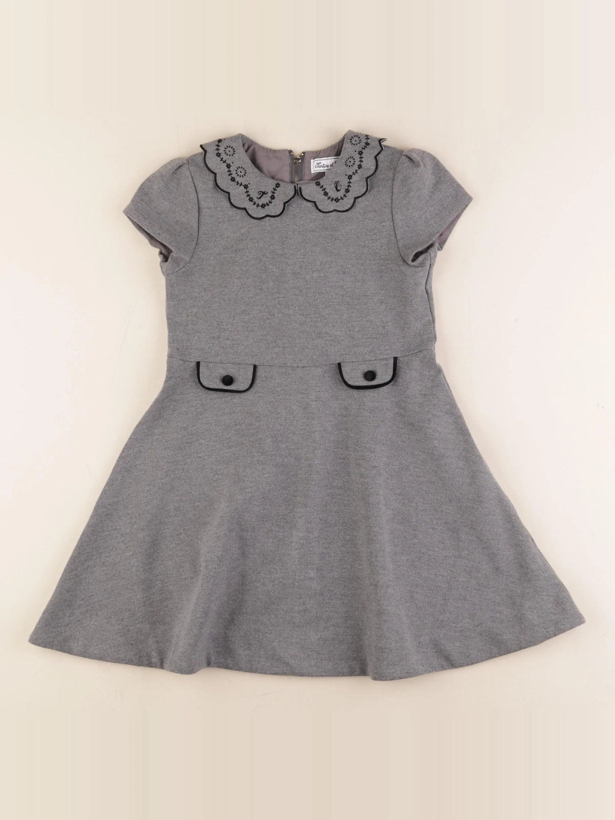 Tartine & Chocolat - robe gris - 6 ans