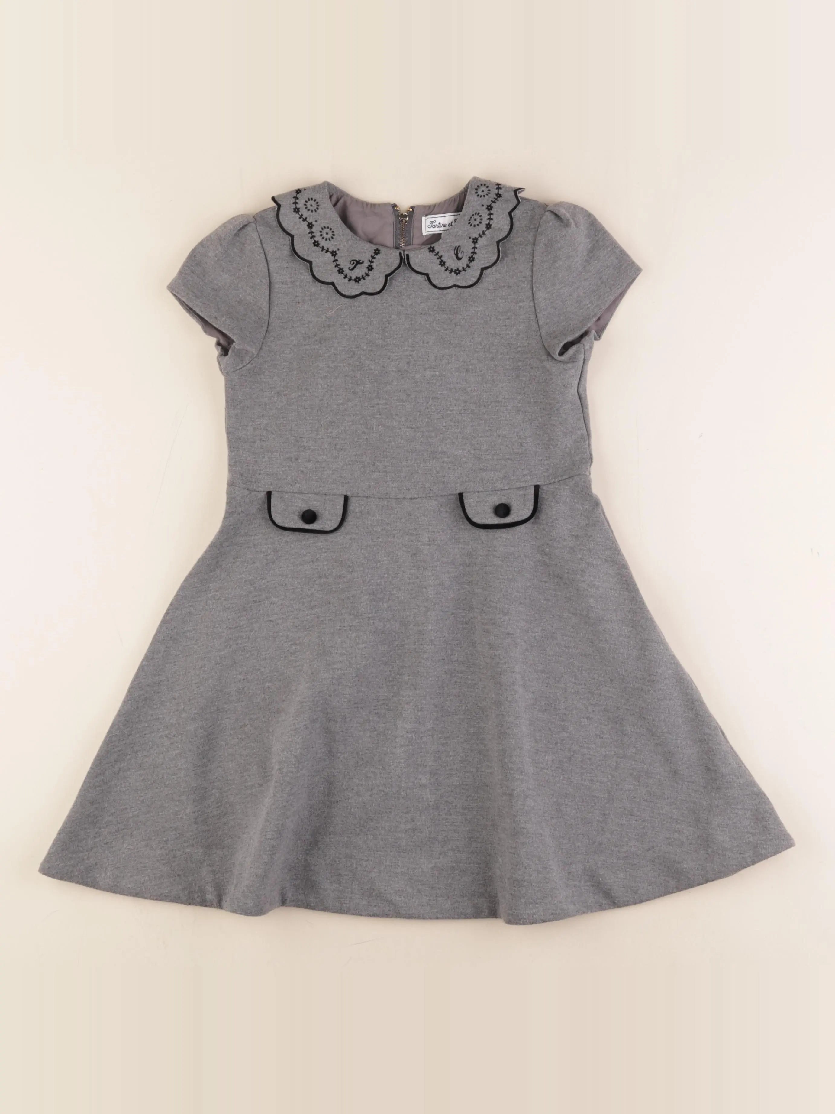 Tartine & Chocolat - robe gris - 6 ans