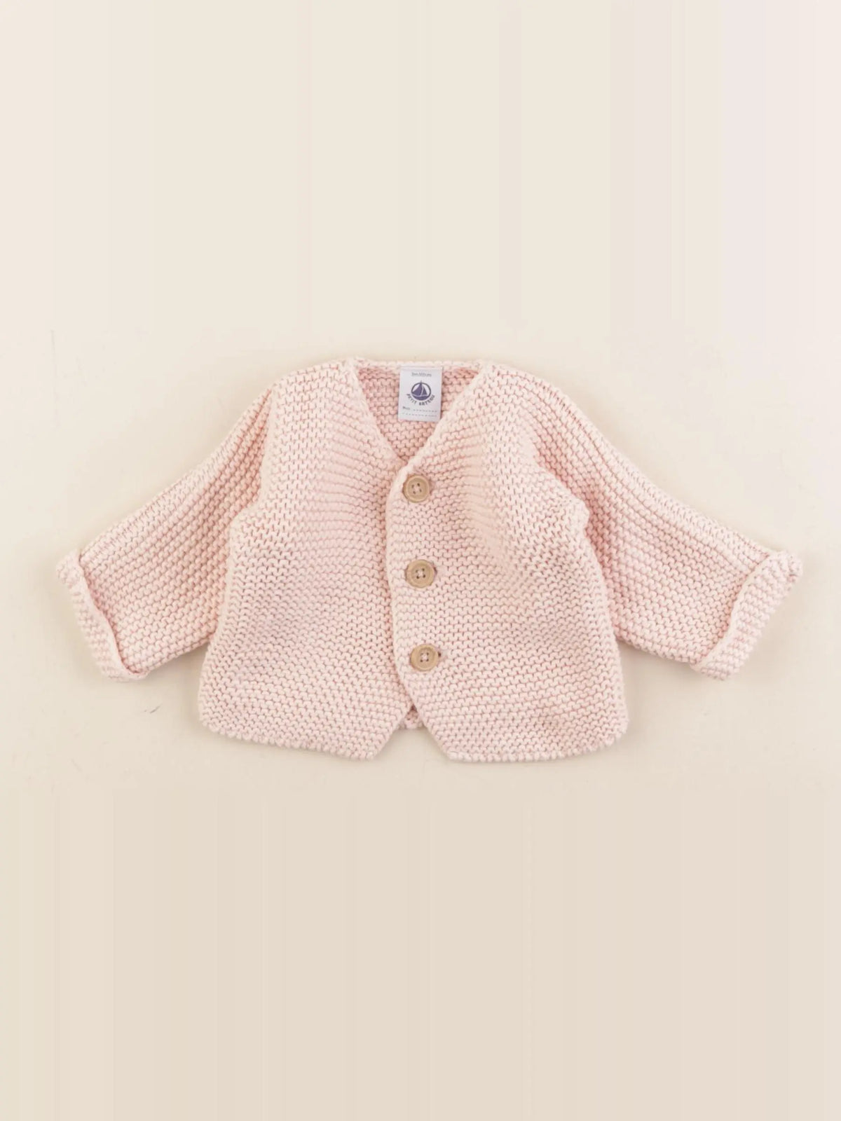 Petit Bateau - gilet rose - 3 mois
