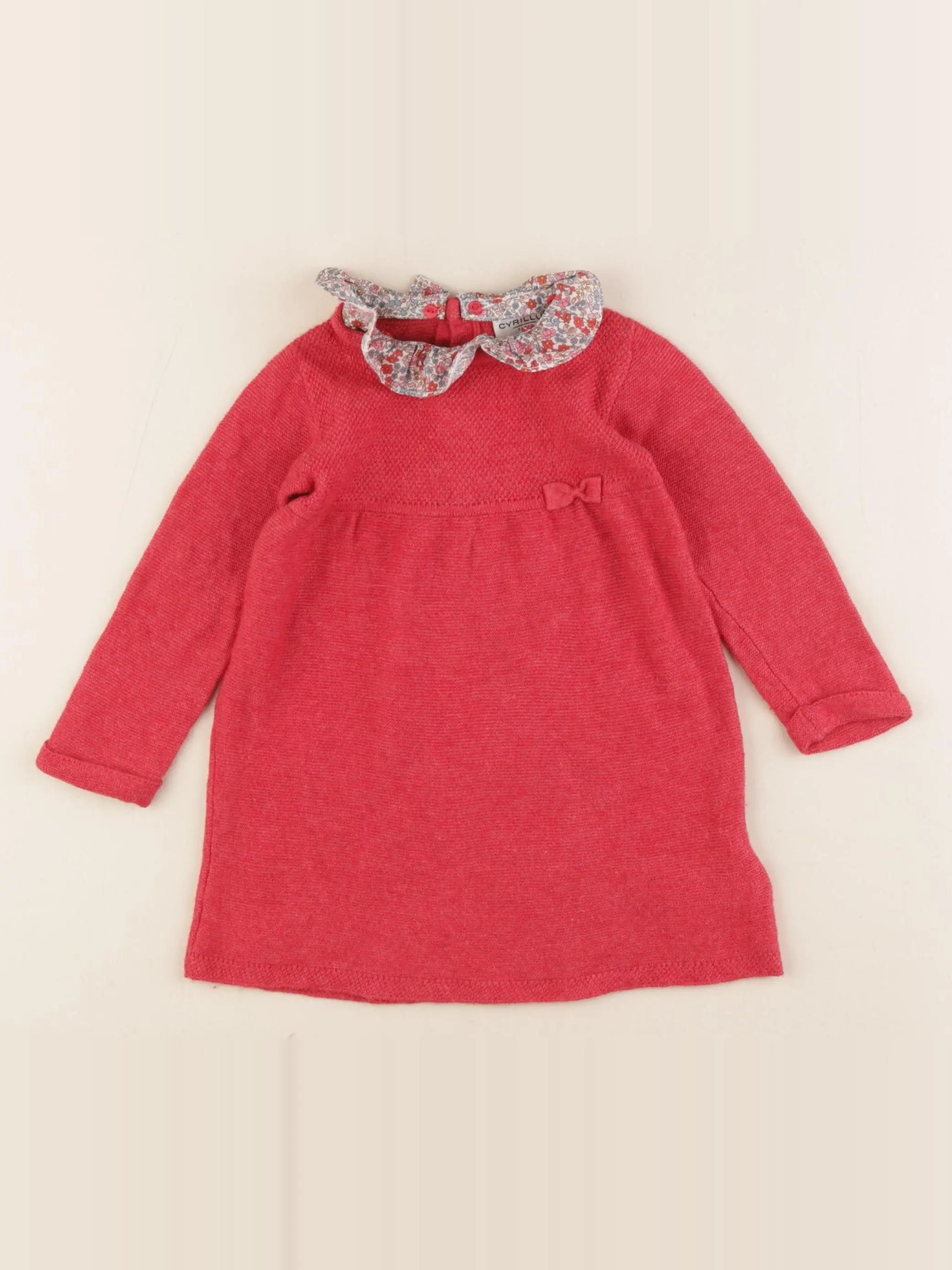 Cyrillus - robe rouge - 9 mois