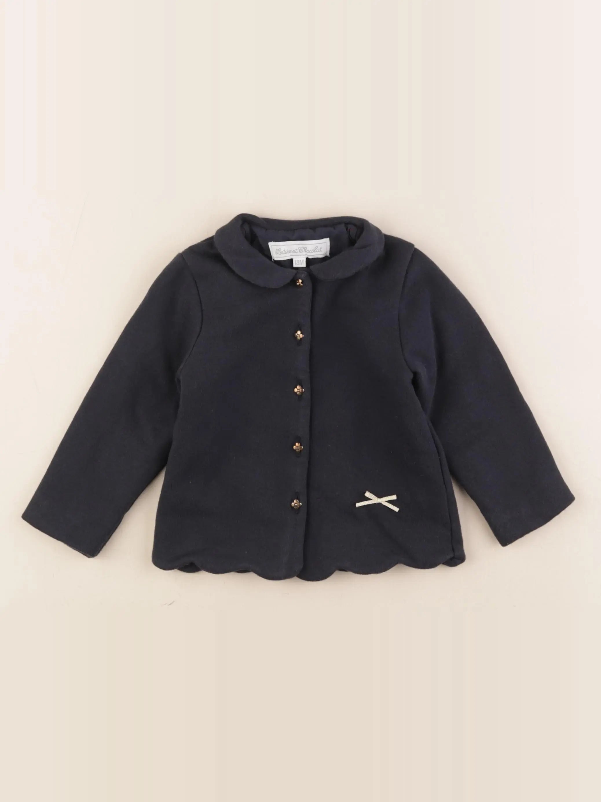 Tartine & Chocolat - gilet bleu - 18 mois