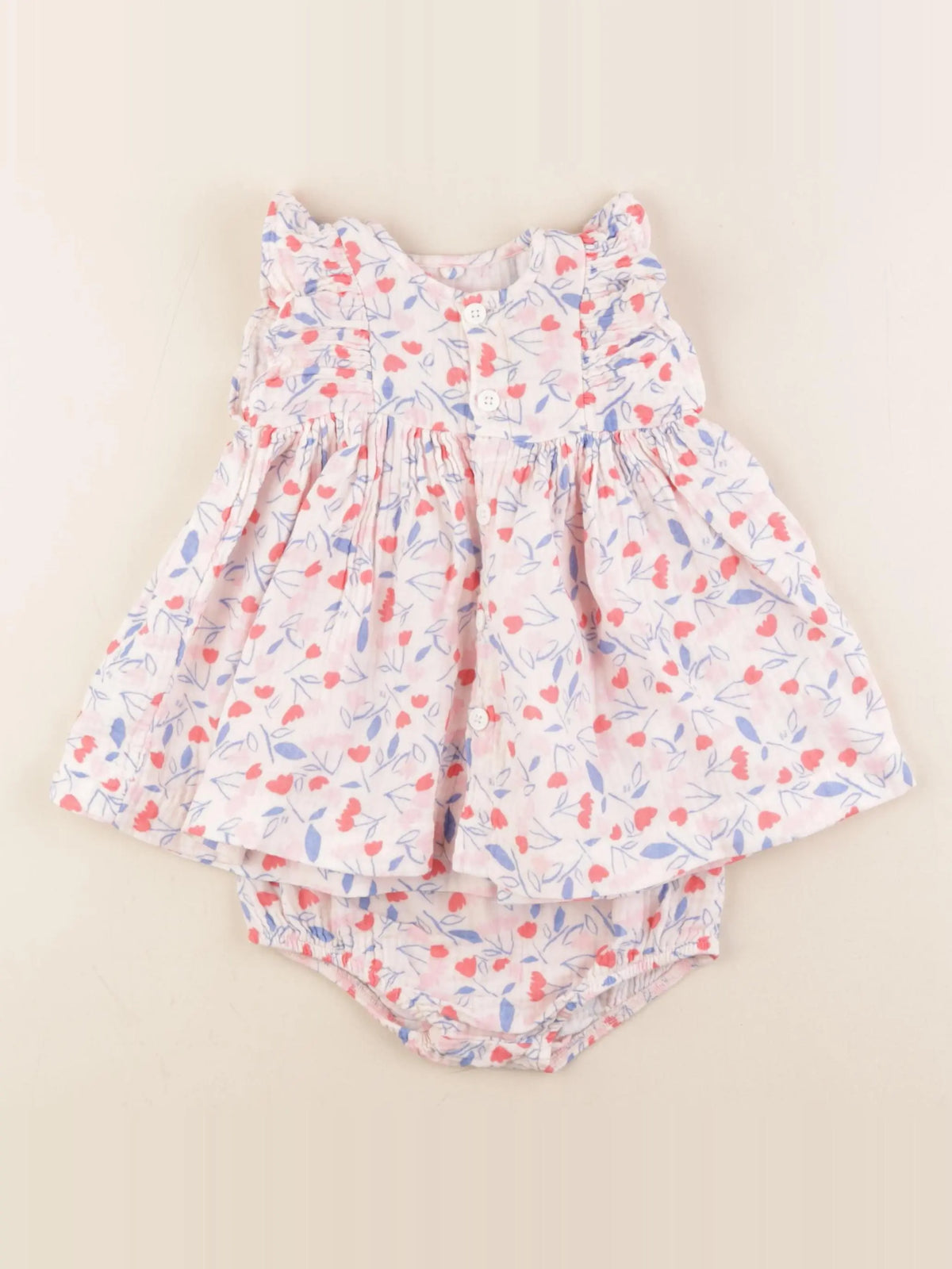 Petit Bateau - robe multicolore - 6 mois