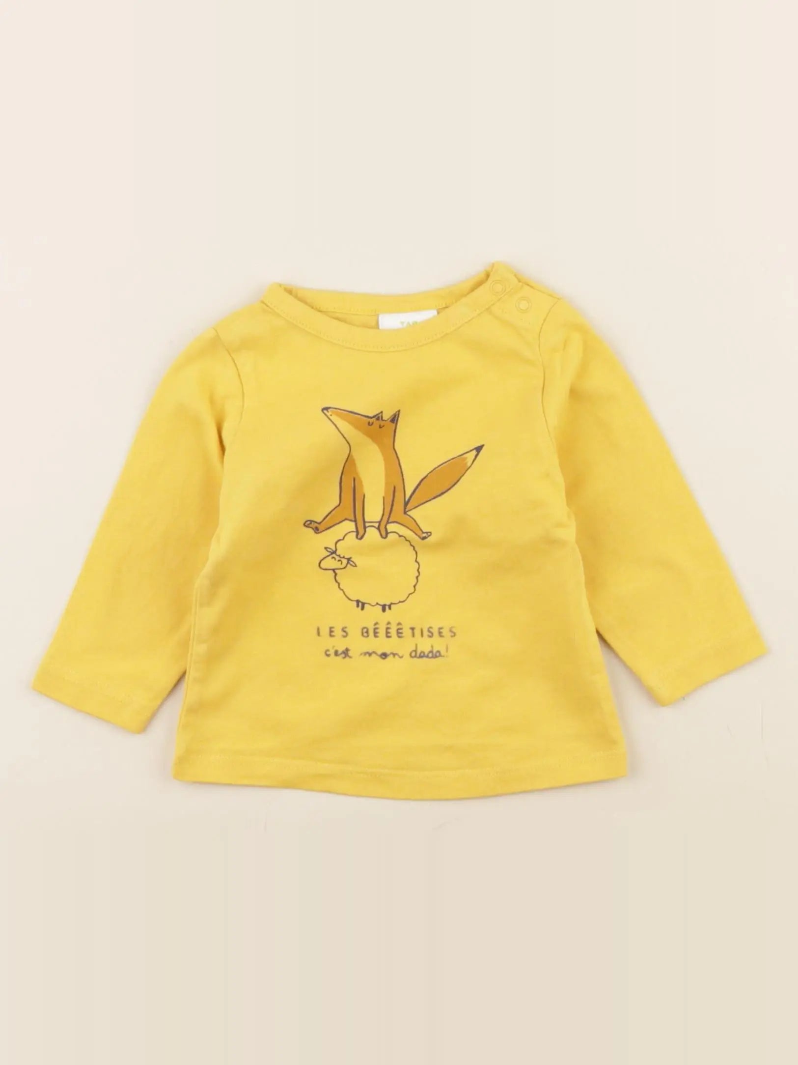 Tape à l'oeil - tee-shirt jaune - 3 mois