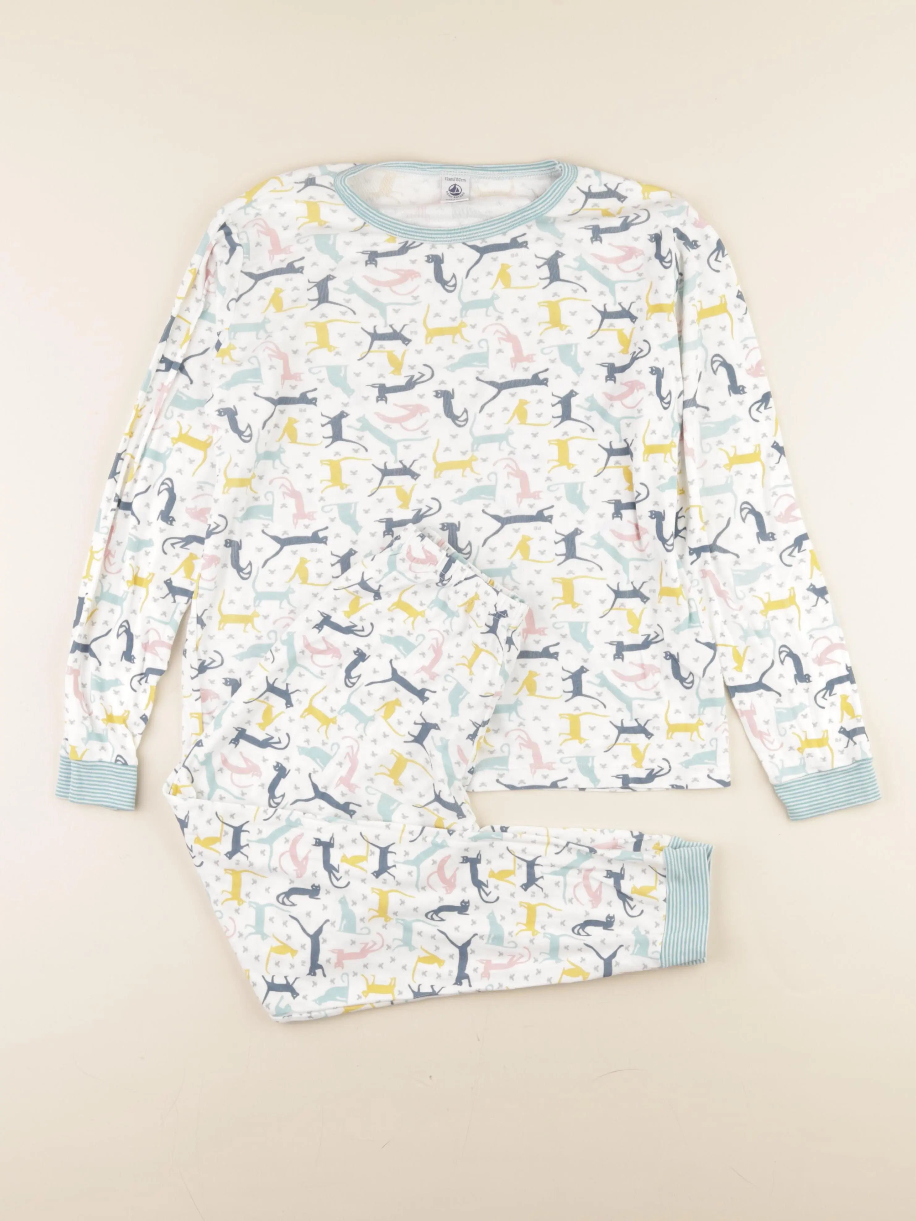 Petit Bateau - pyjama coton multicolore - 12 ans