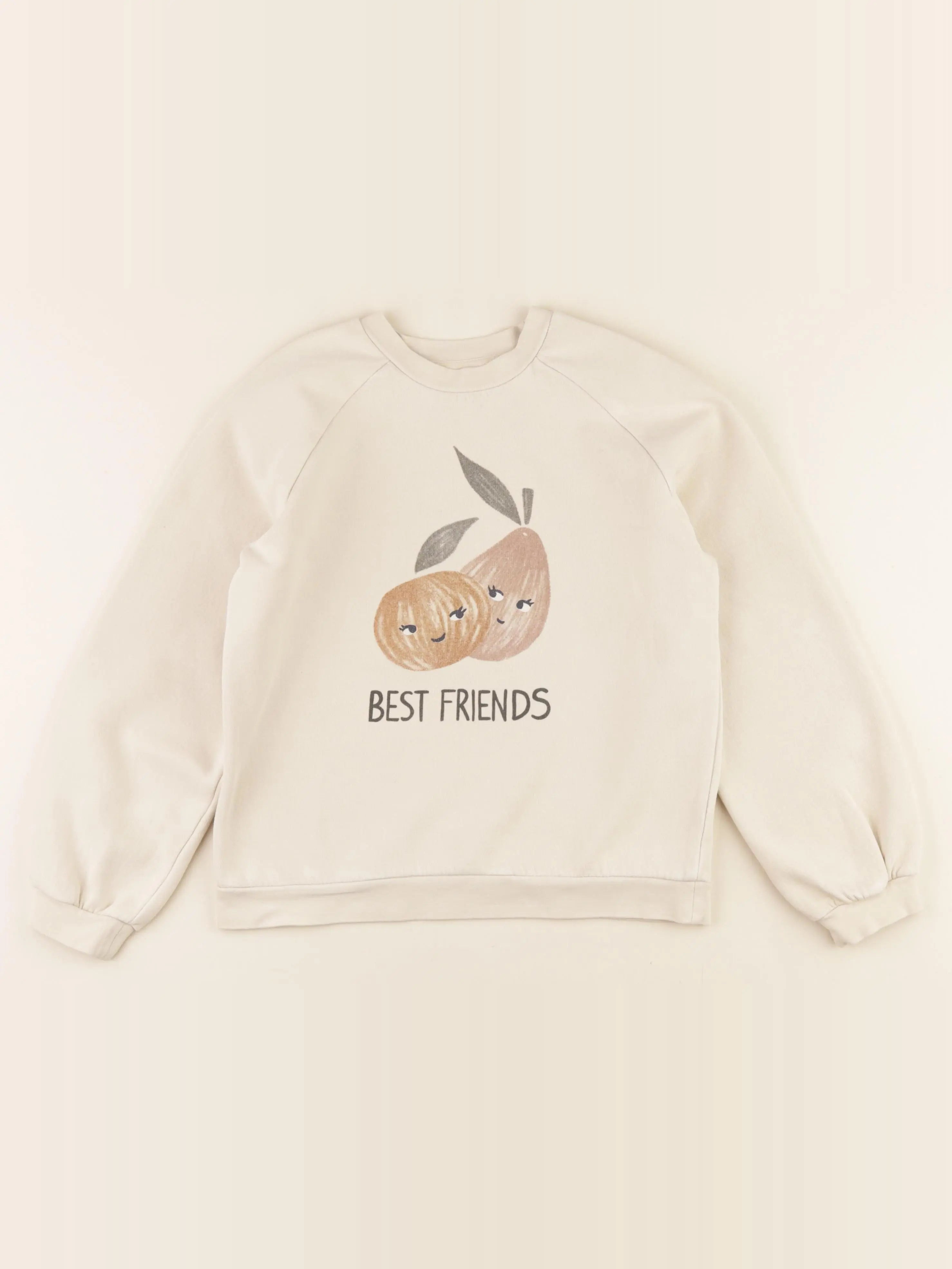 Vertbaudet - sweat beige - 10 ans