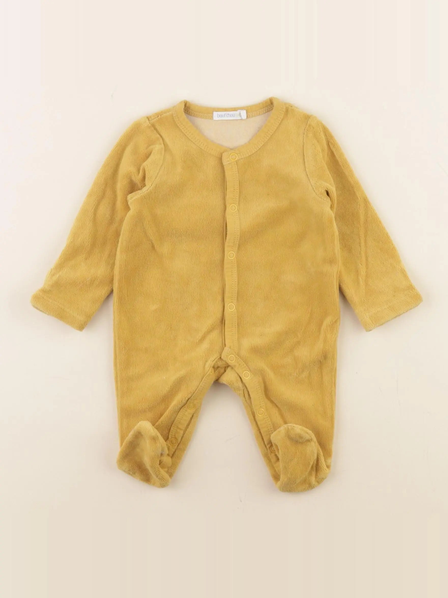 Boutchou - pyjama velours jaune - 0 mois