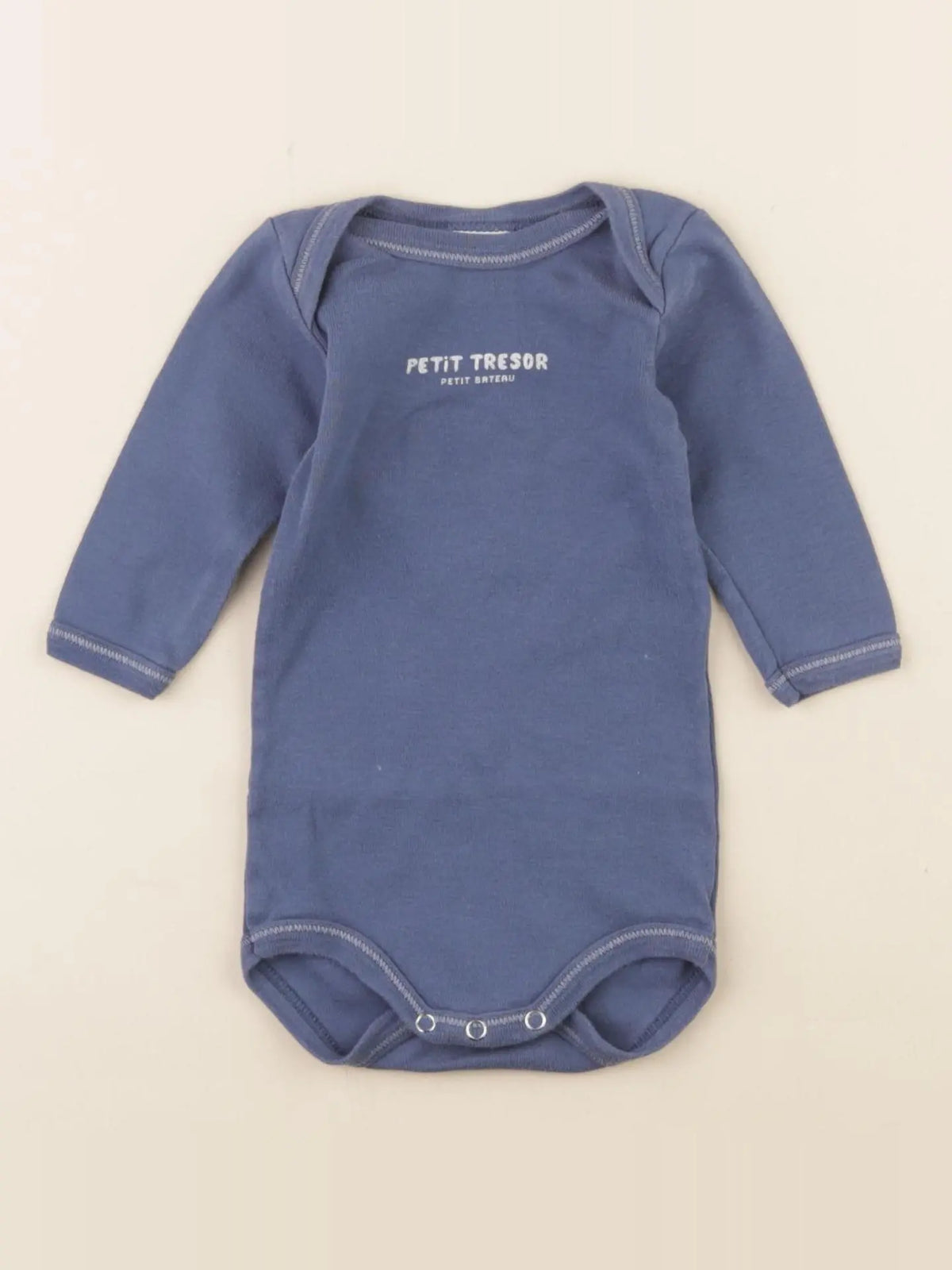 Petit Bateau - body bleu - 3 mois