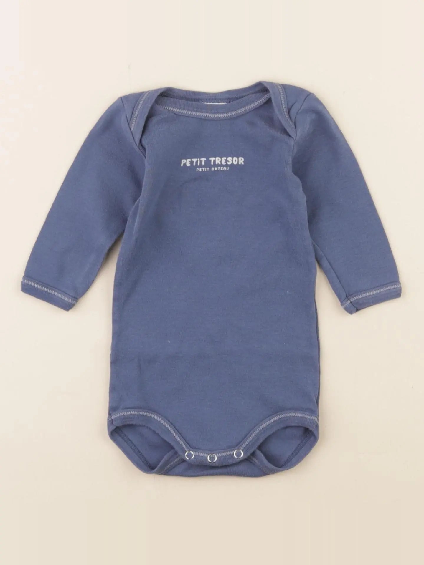 Petit Bateau - body bleu - 3 mois