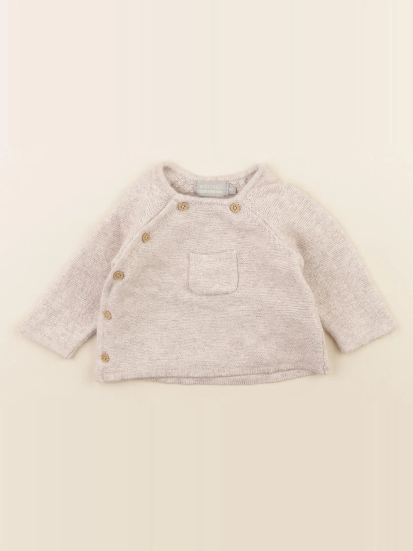 Boutchou - pull marron - 1 mois