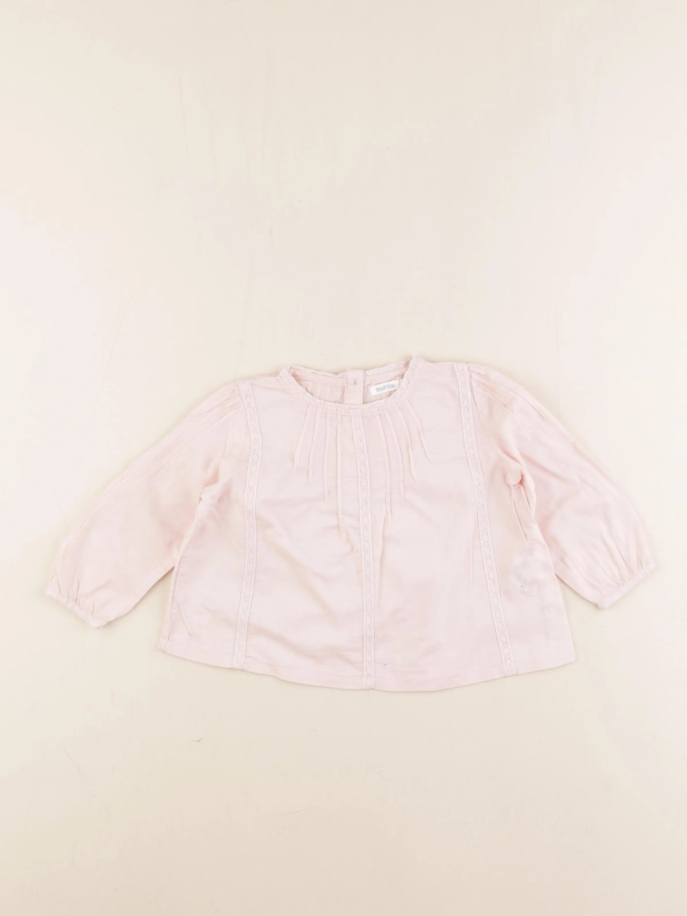 Boutchou - blouse rose - 9 mois