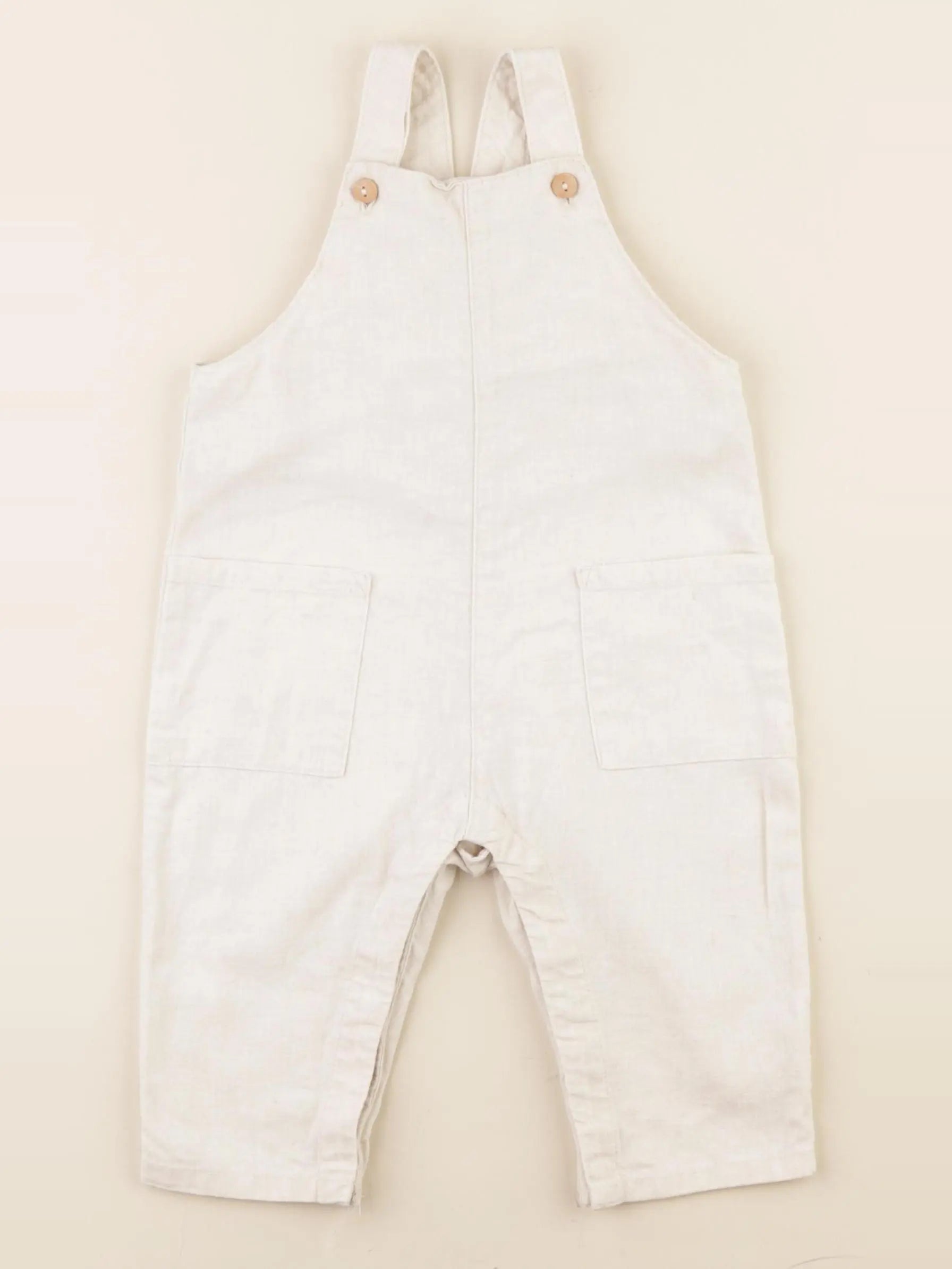 Zara - salopette beige - 6/9 mois