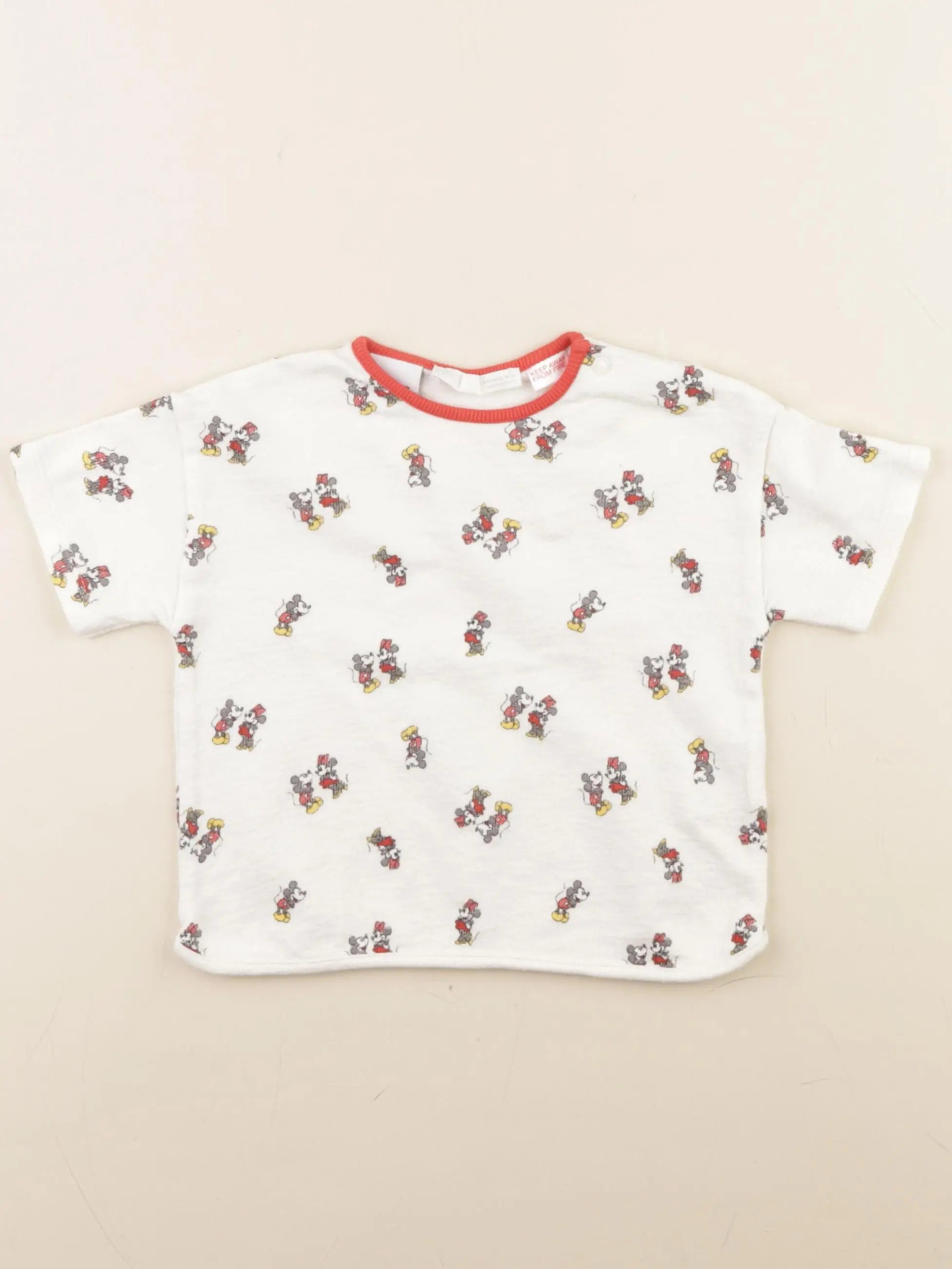 Zara - tee-shirt beige - 6/9 mois