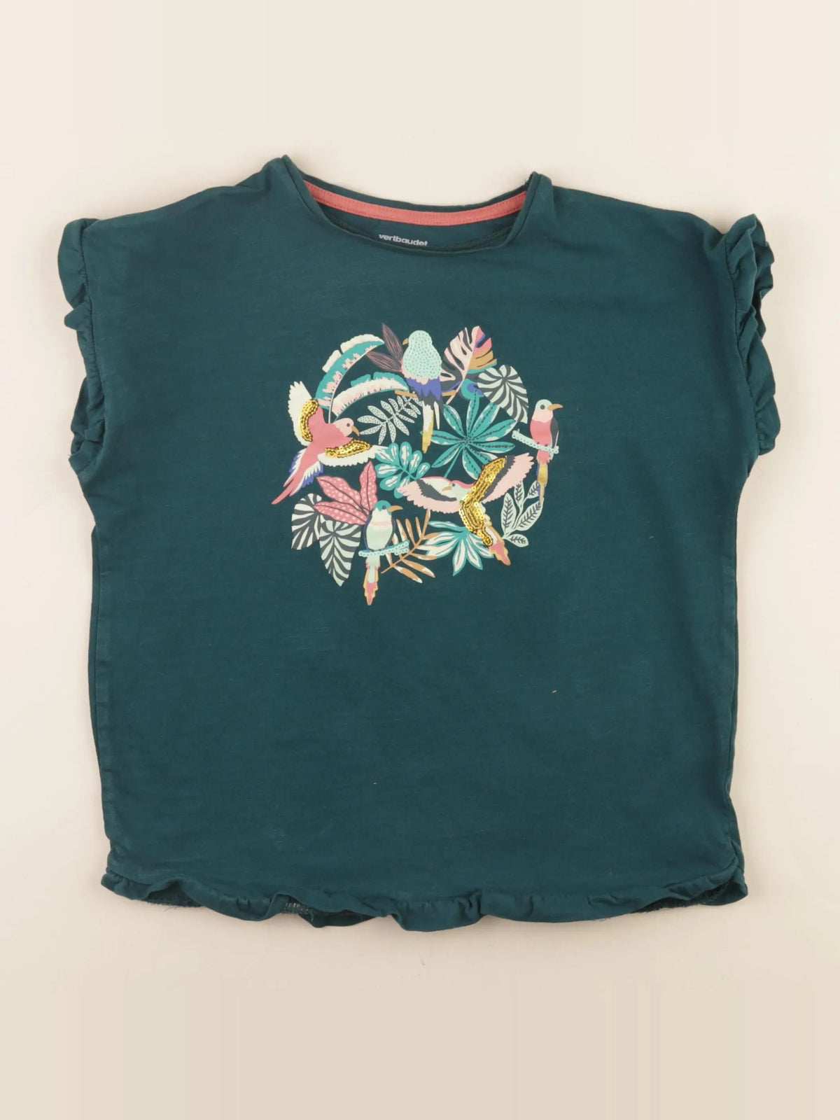 Vertbaudet - tee-shirt vert - 12 ans