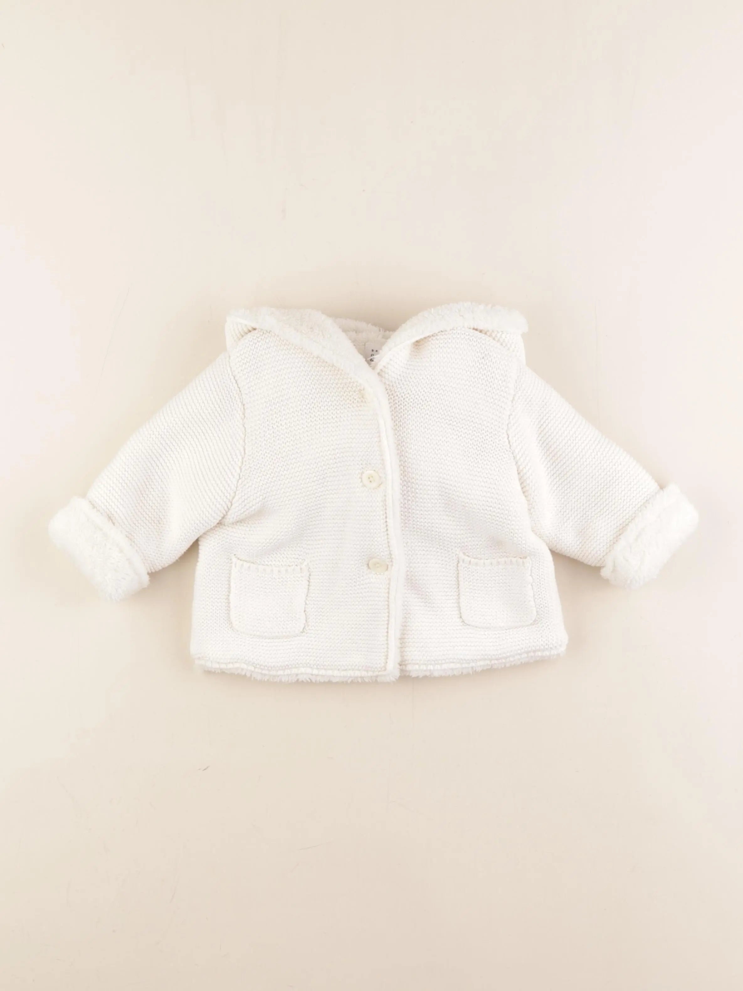 GAP - veste blanc - 6/12 mois