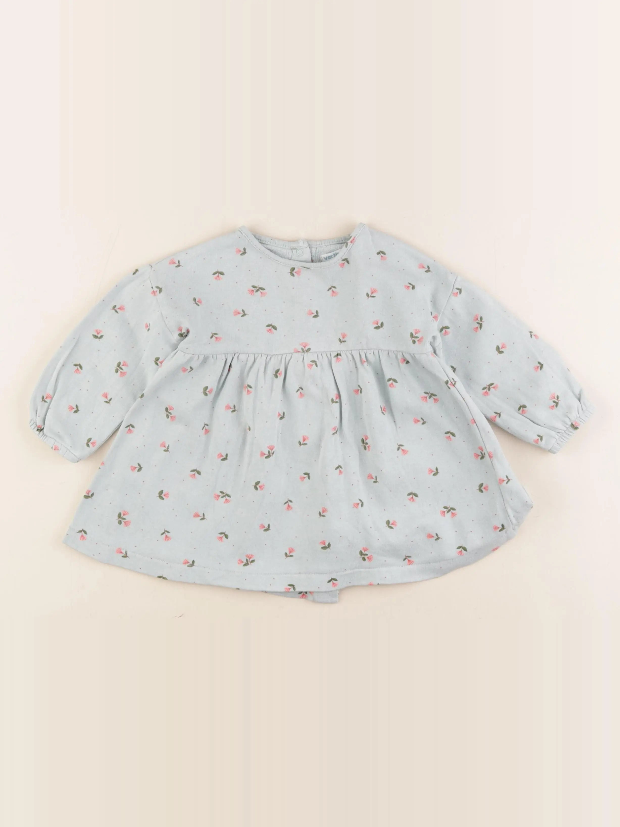 Vertbaudet - robe bleu - 12 mois