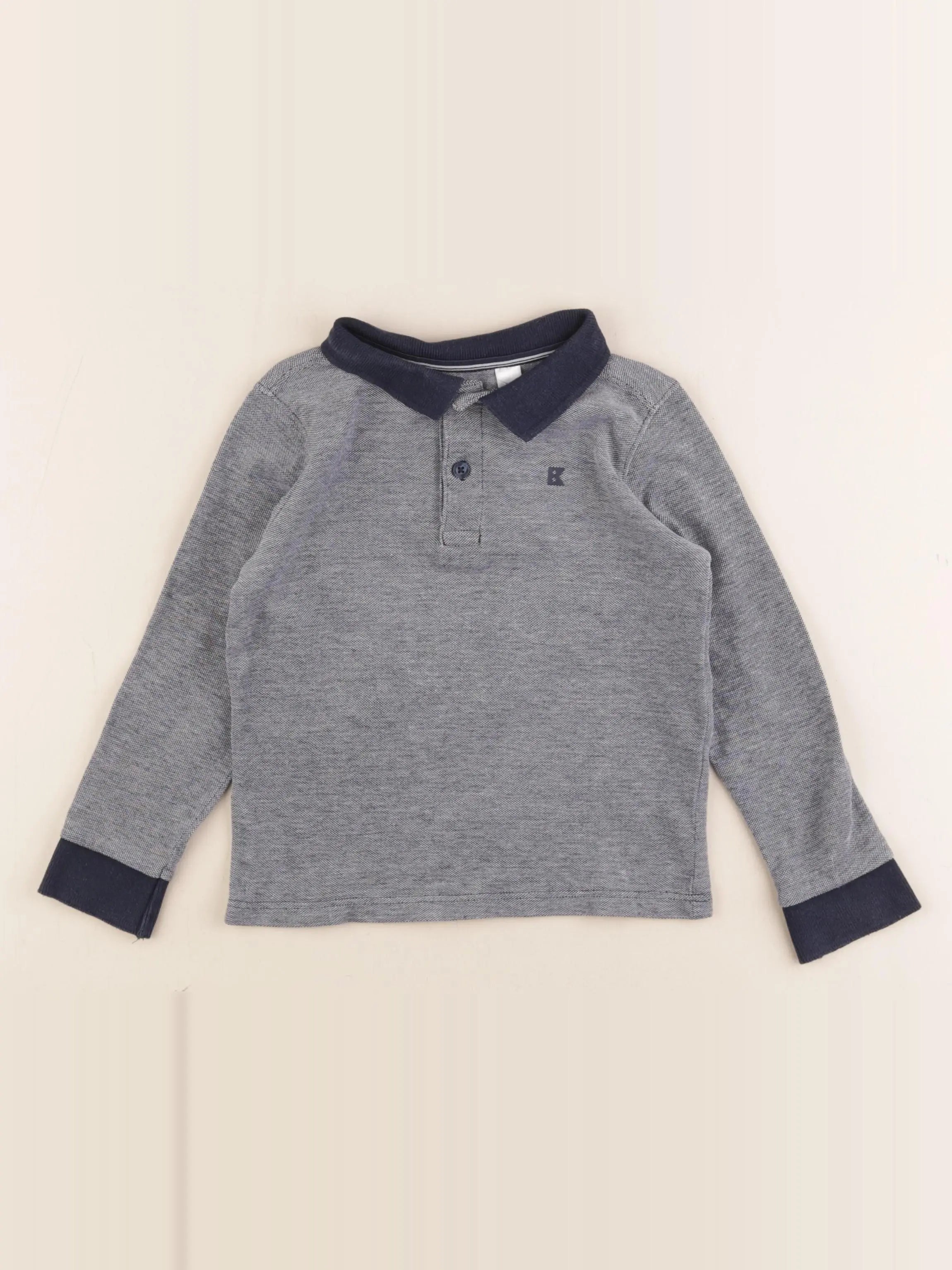 Okaidi - polo bleu - 3 ans