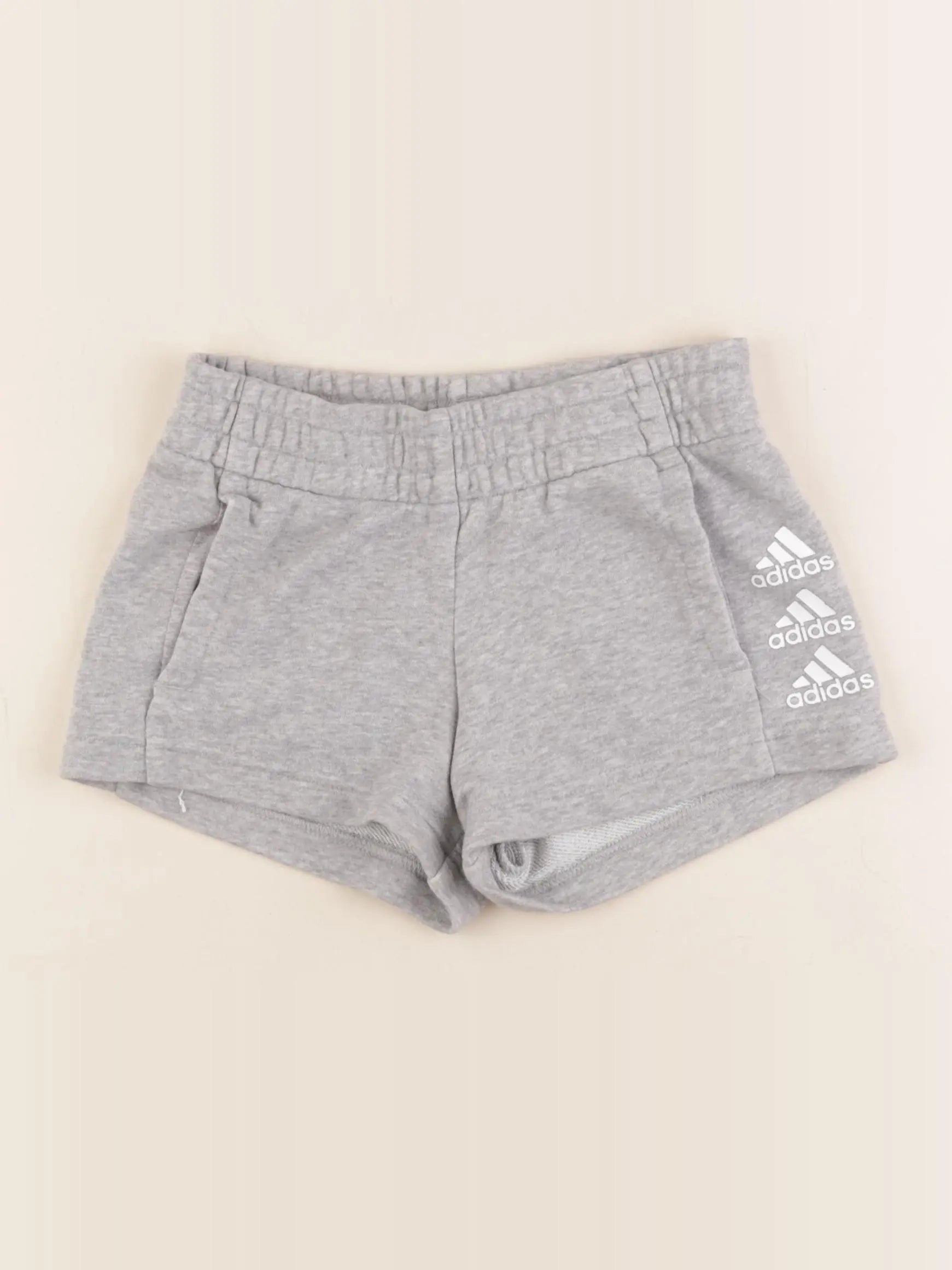 Adidas - short gris - 7/8 ans