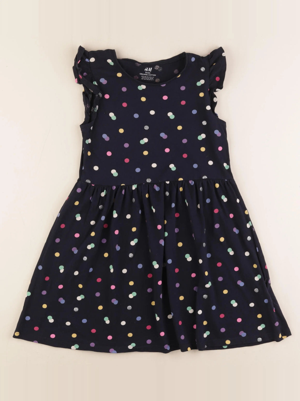 H&M - robe bleu - 8/10 ans