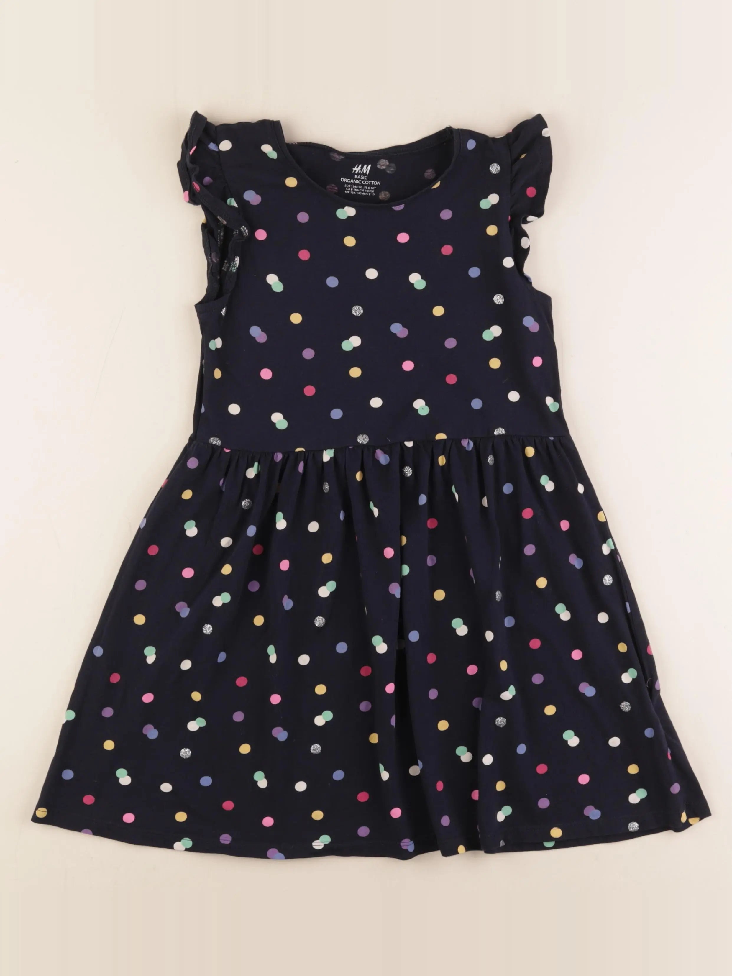 H&M - robe bleu - 8/10 ans