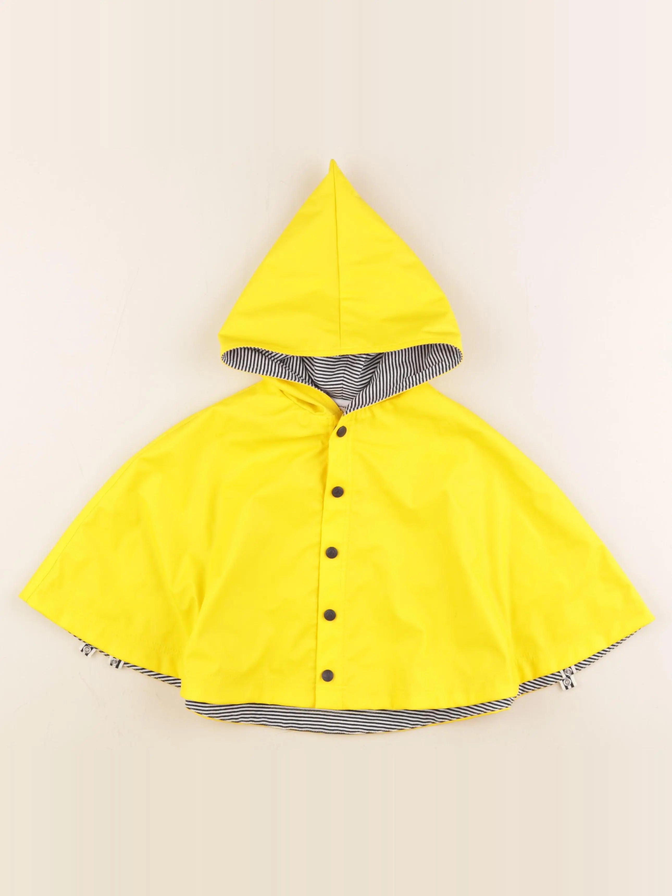 Petit Bateau - cape imperméable jaune - 6/9 mois