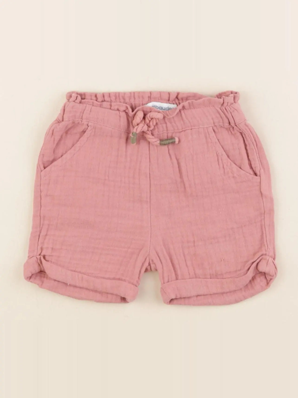 Vertbaudet - short rose - 9 mois