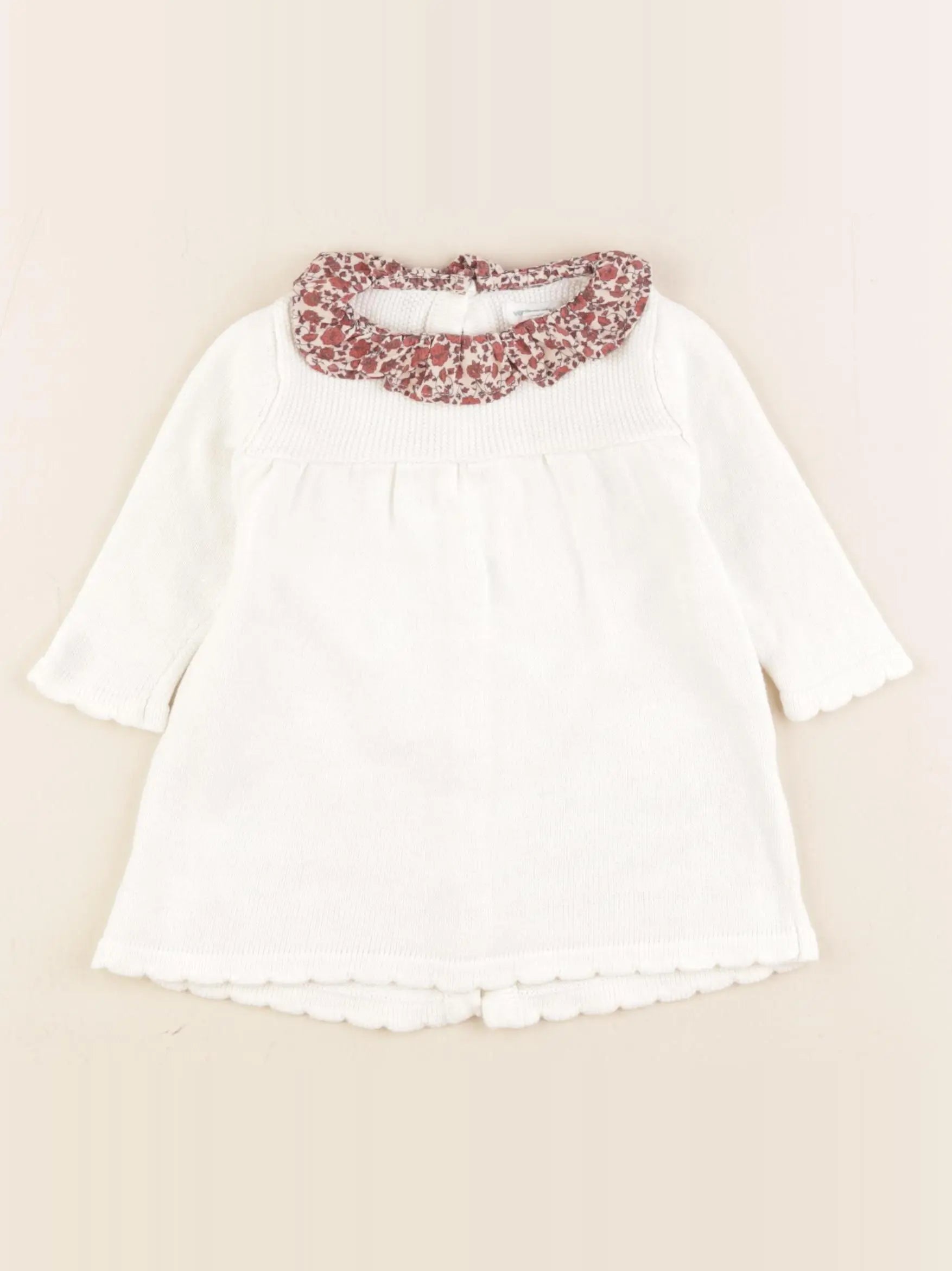 Vertbaudet - robe blanc - 3 mois