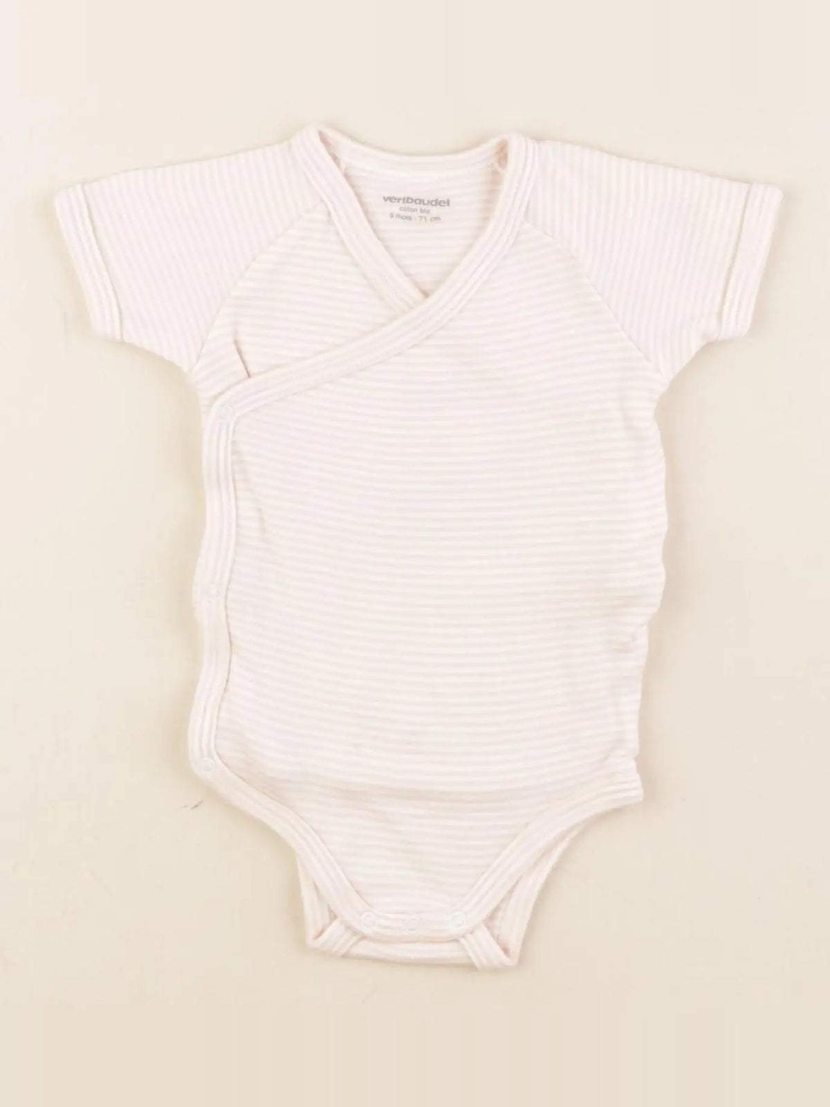 Vertbaudet - body rose - 9 mois