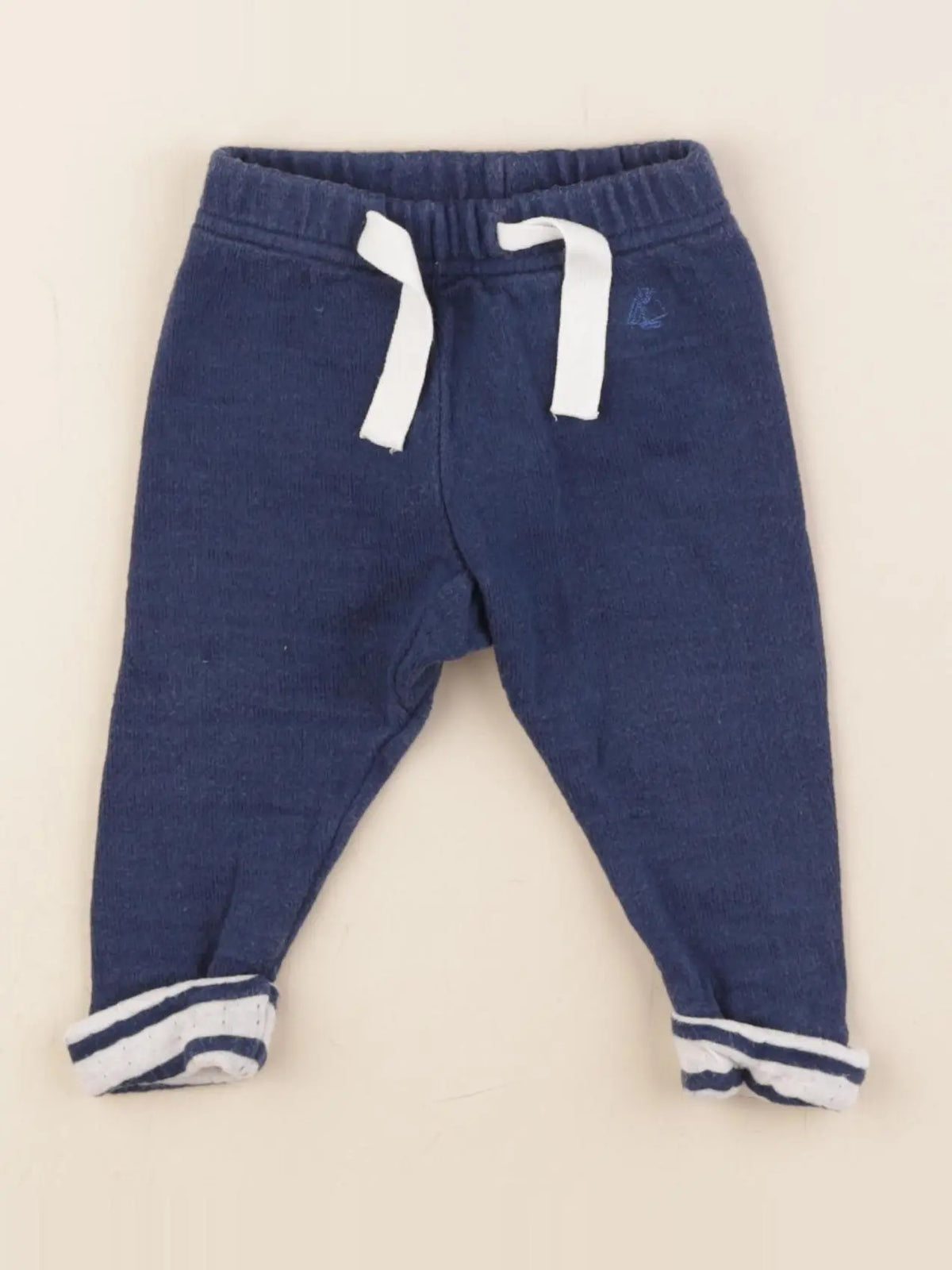 Petit Bateau - pantalon bleu - 3 mois