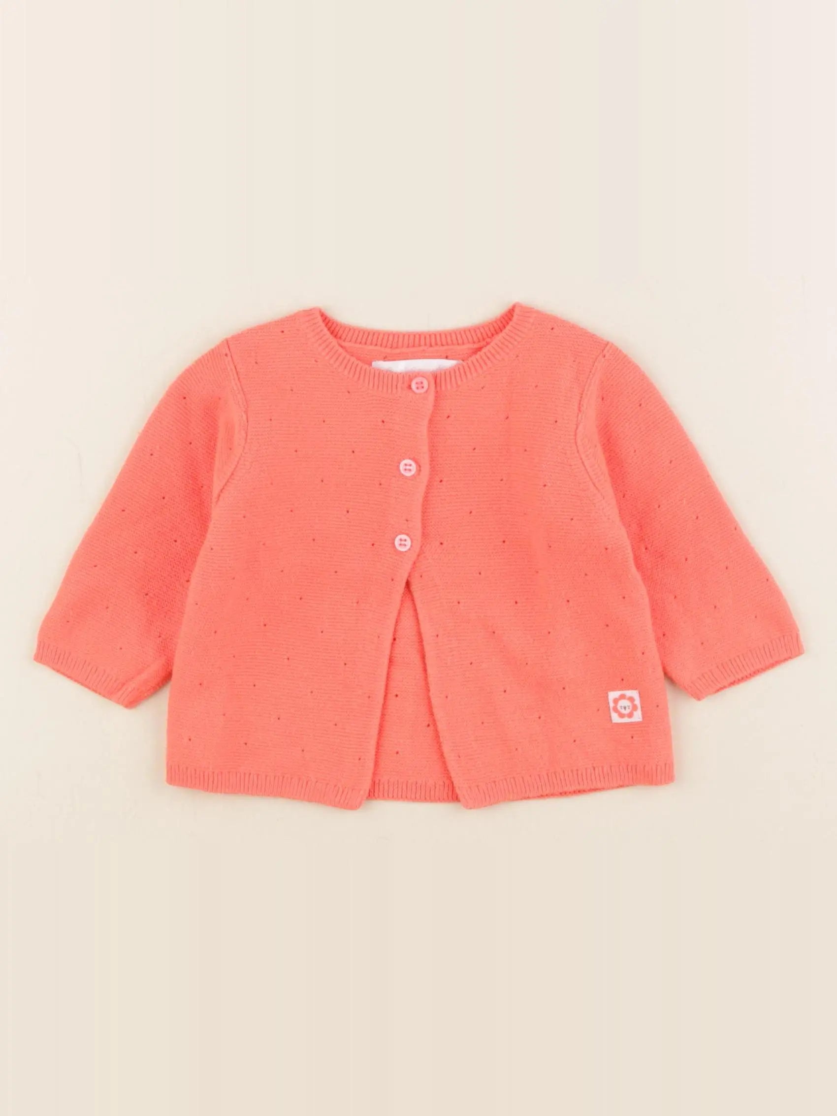 Cadet Rousselle - gilet orange - 3 mois