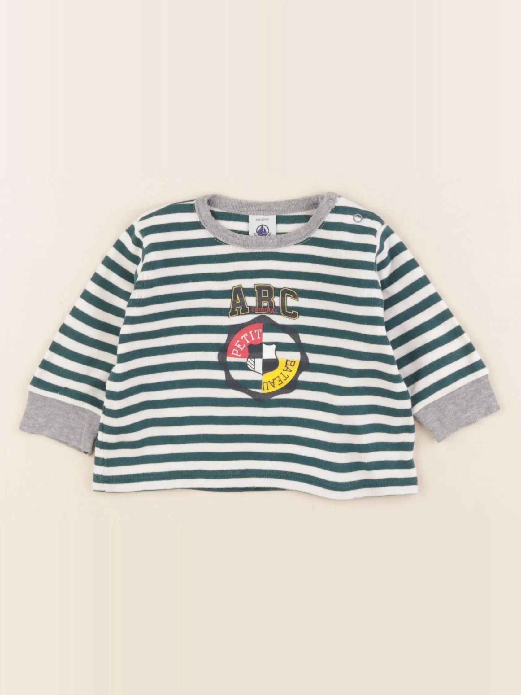 Petit Bateau - tee-shirt vert - 3 mois
