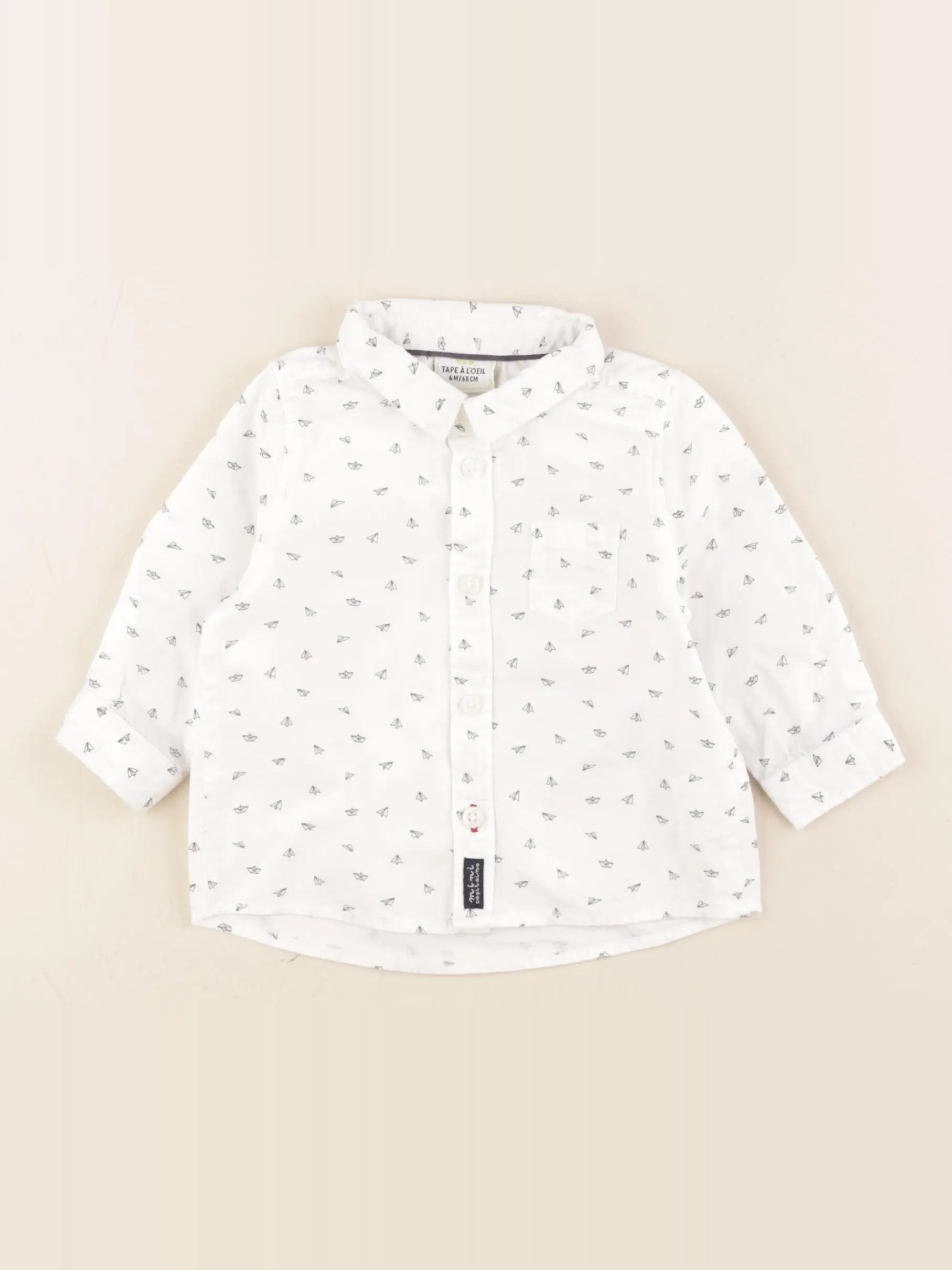 Tape à l'oeil - chemise bleu - 6 mois