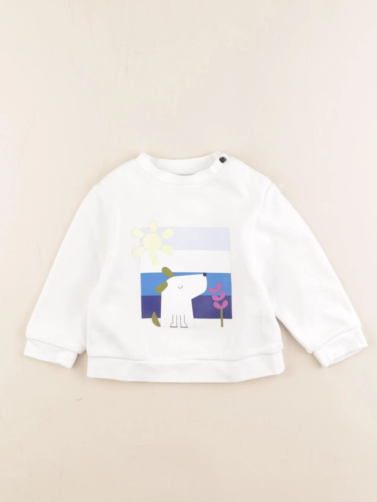 Jacadi - sweat blanc - 18 mois